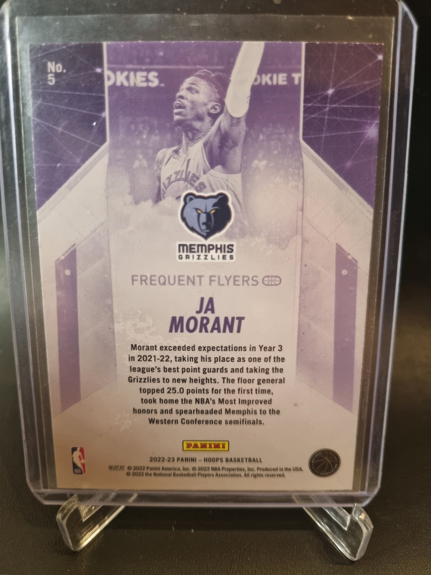 2022-23 Panini Hoops #5 JA Morant Frequent Flyers