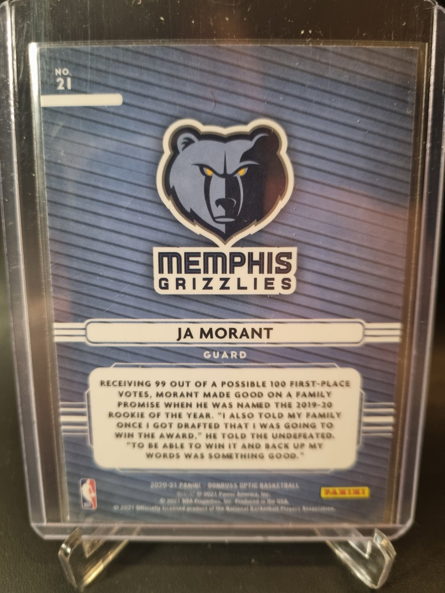 2020-21 Panini Donruss Optic #21 JA Morant Elite Dominators