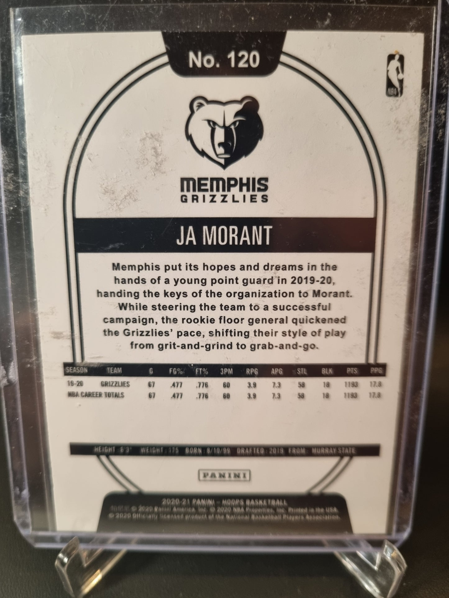 2020-21 Panini Hoops #120 JA Morant