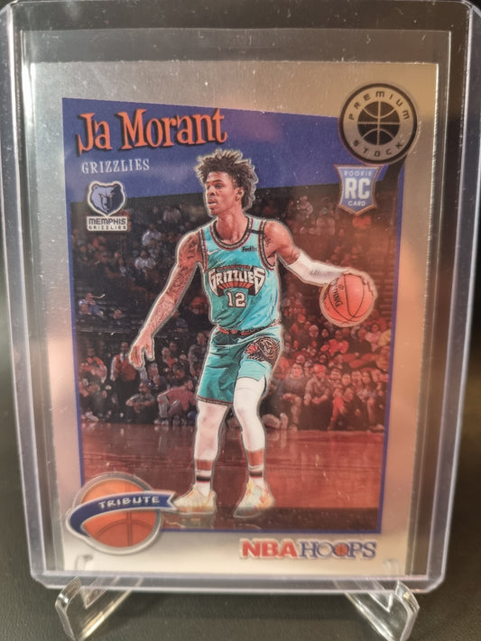 2019-20 Panini Hoops #297 JA Morant Rookie Card Tribute Premium Stock