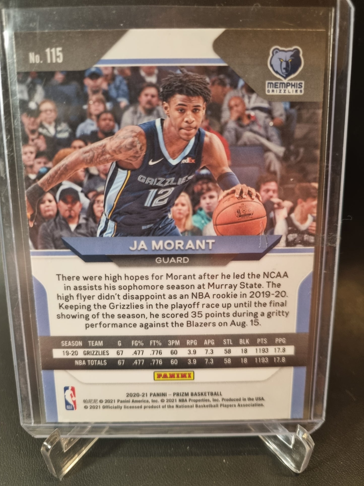 2021-22 Panini Prizm #115 JA Morant