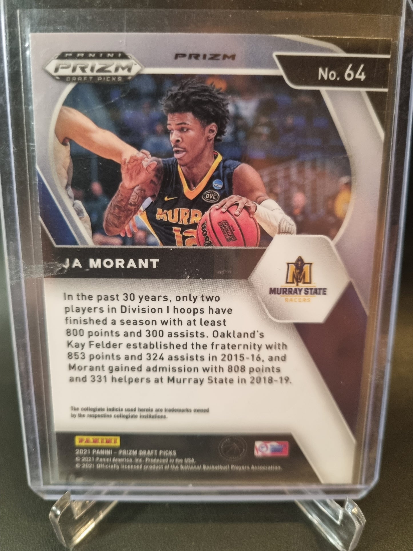 2021-22 Panini Prizm #64 JA Morant Draft Picks Silver