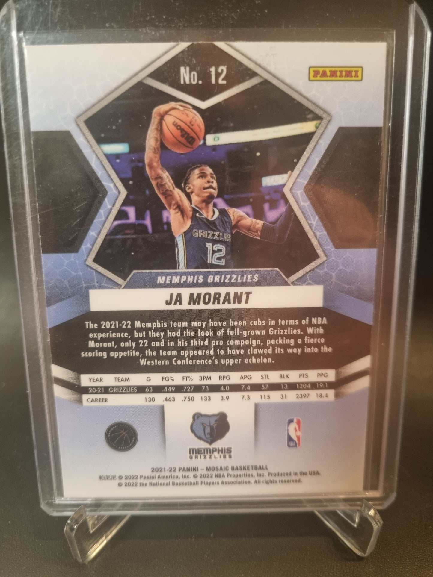 2021-22 Panini Mosaic #12 JA Morant