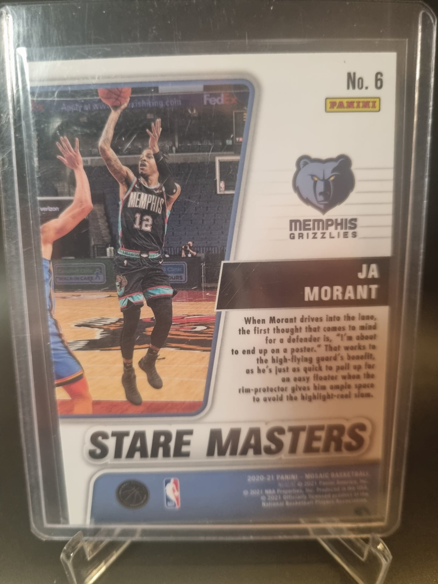 2020-21 Panini Mosaic #6 JA Morant Stare Masters