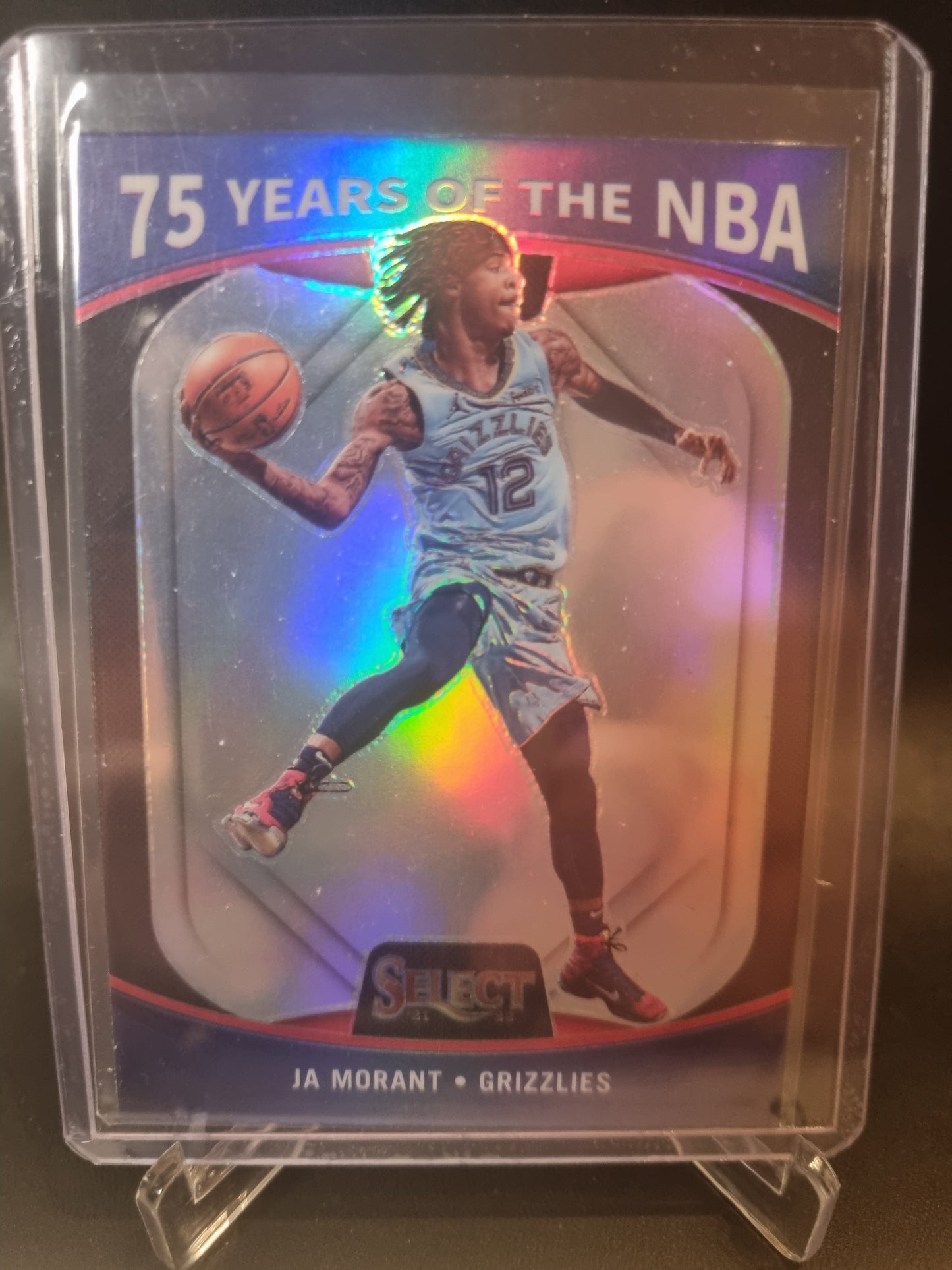 2021-22 Panini Select #54 JA Morant 75 Years Of The NBA Prizm Silver