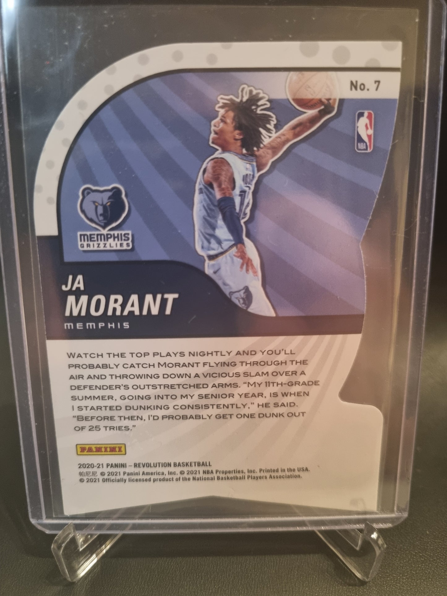 2020-21 Panini Revolution #7 JA Morant Lift Off Die Cut