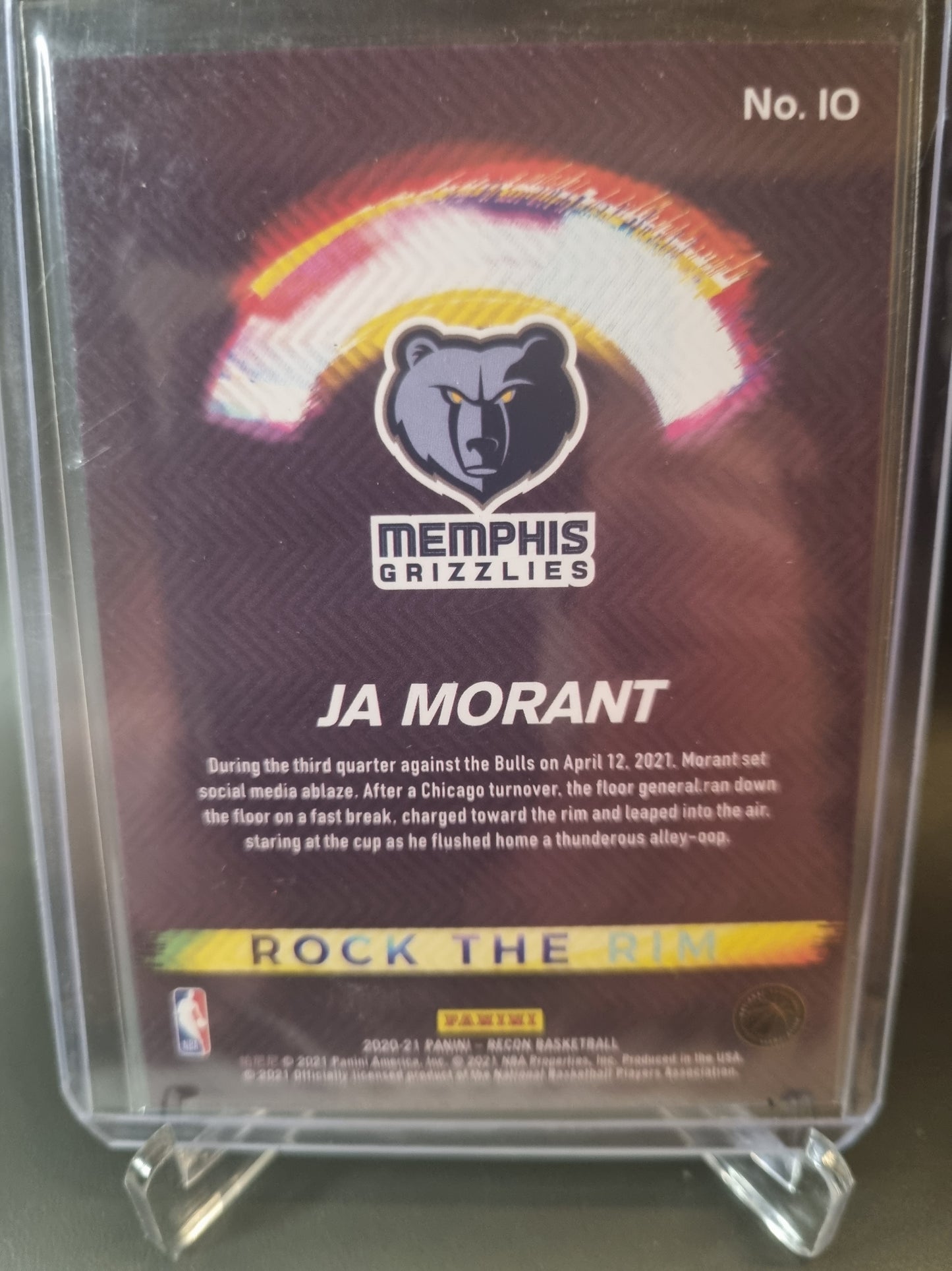 2021-22 Panini Recon #10 JA Morant Rock The Rim