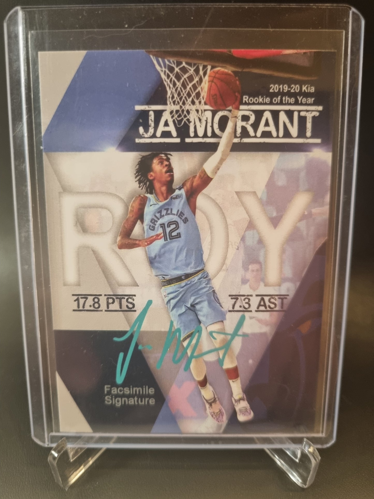 2019-20 Kia Rookie Of The Year JA Morant Rookie Card Facsimile Signature