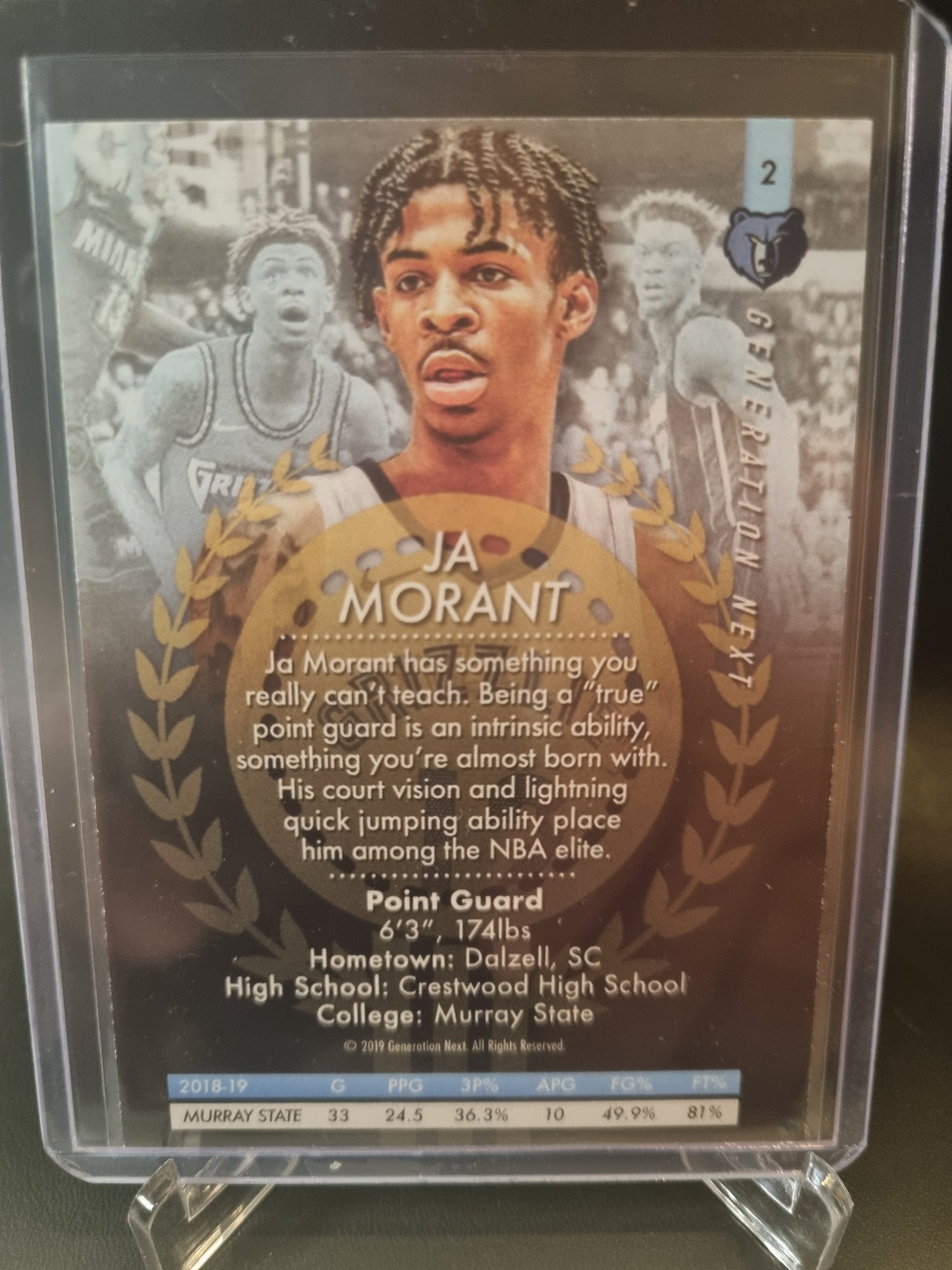 2019 College Generation Next #2 JA Morant Rookie Card