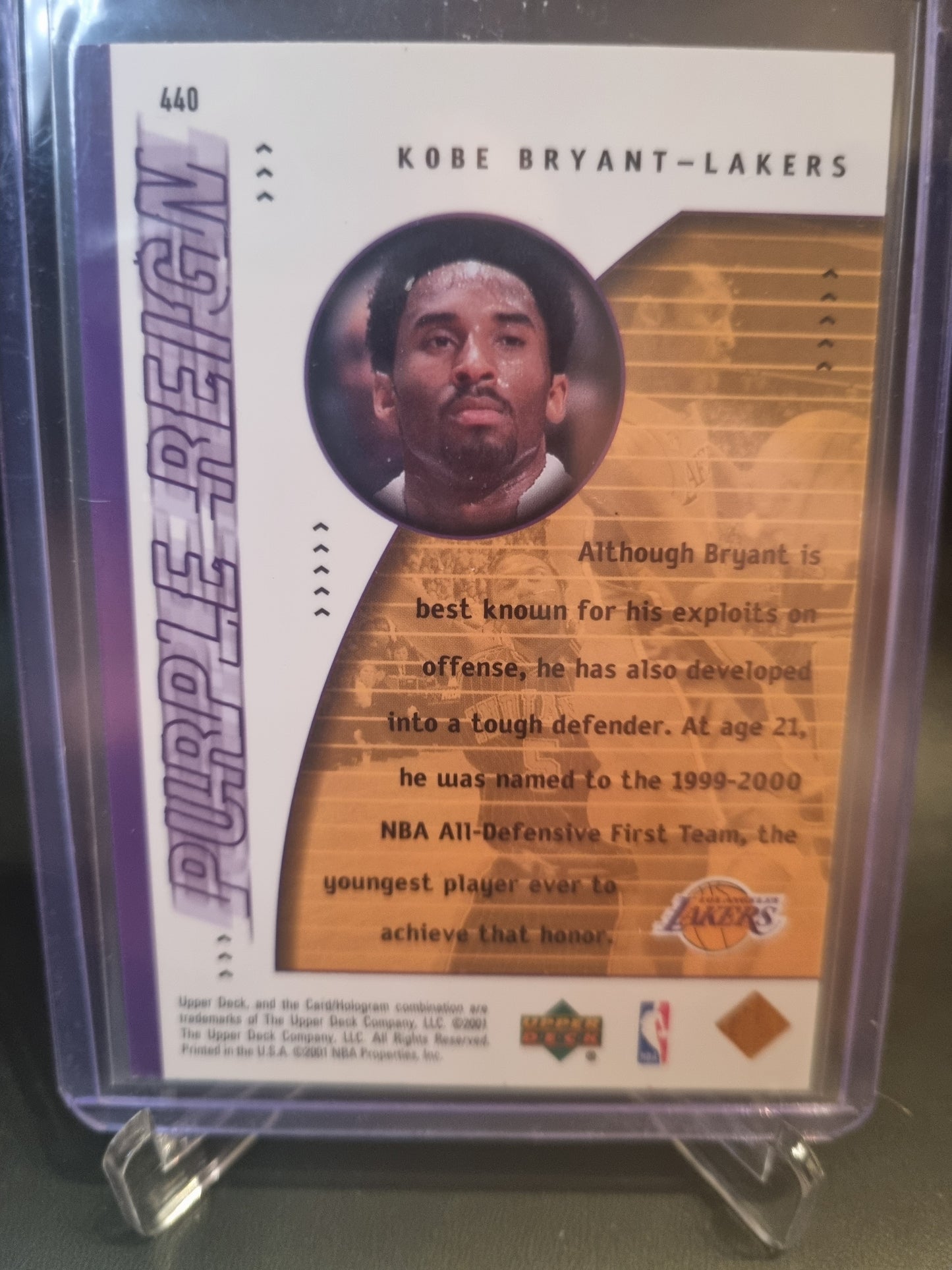 2001 Upper Deck #440 Kobe Bryant Purple Reign