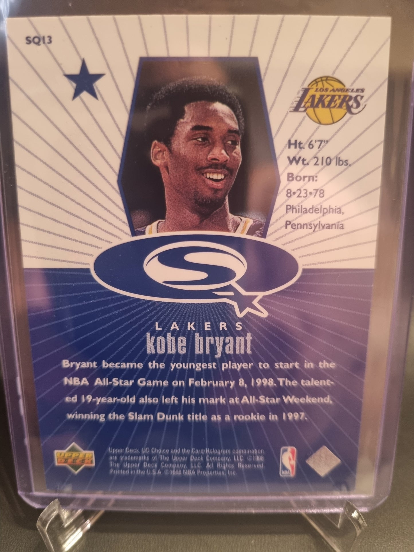 1998 Upper Deck #SQ13 Kobe Bryant Starquest