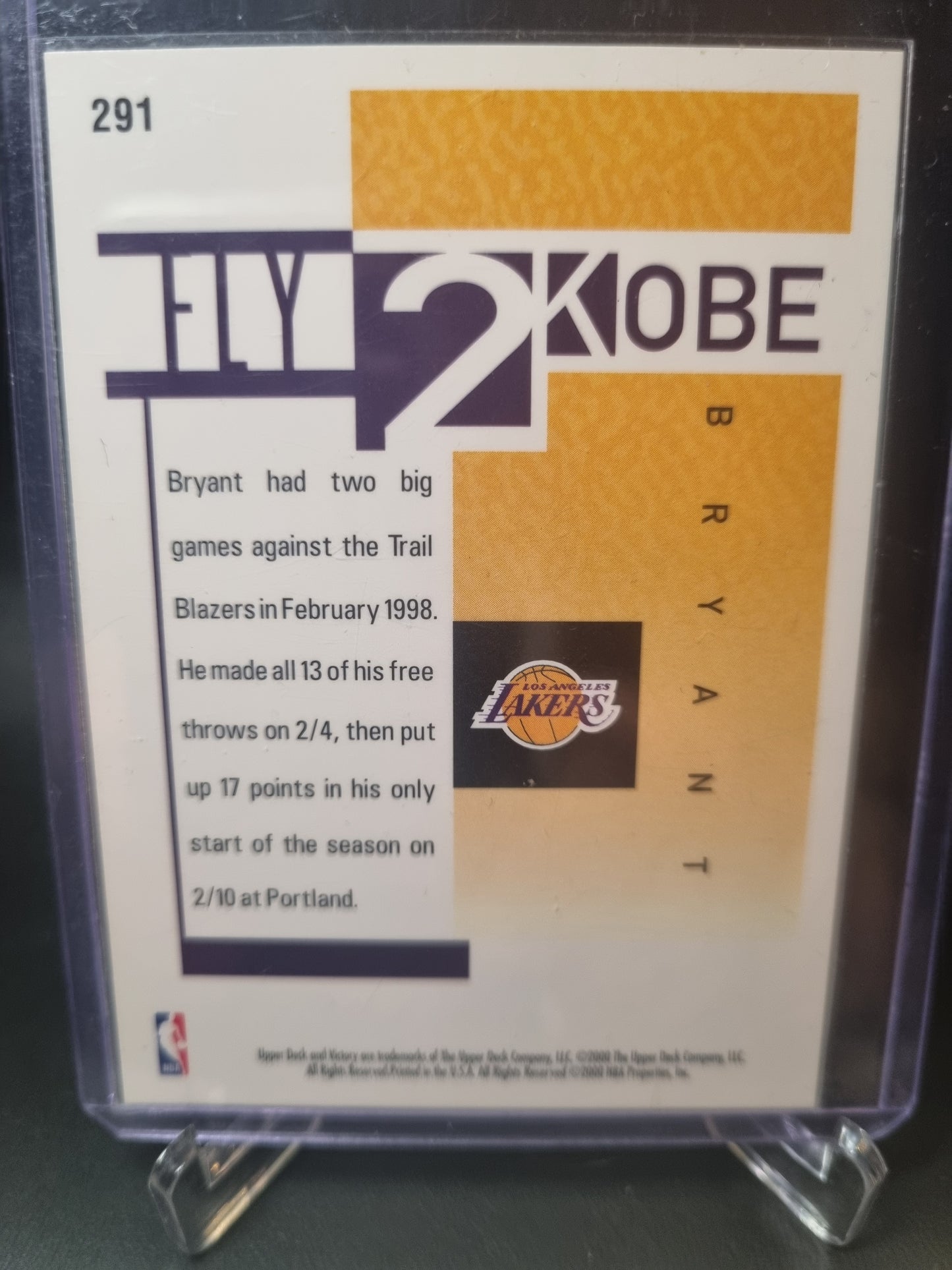 2000 Upper Deck #291 Kobe Bryant Fly 2 Kobe