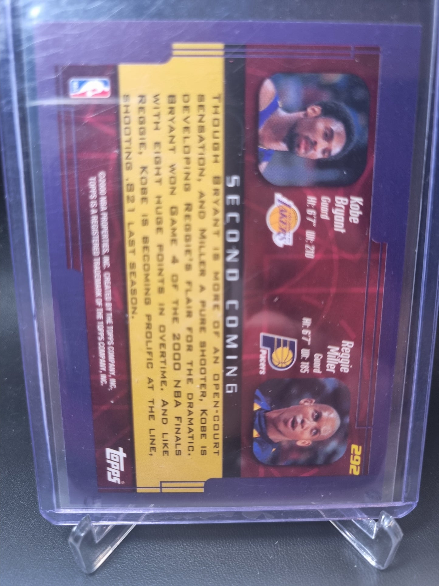 2000 Topps #292 Kobe Bryant/Reggie Miller Second Coming