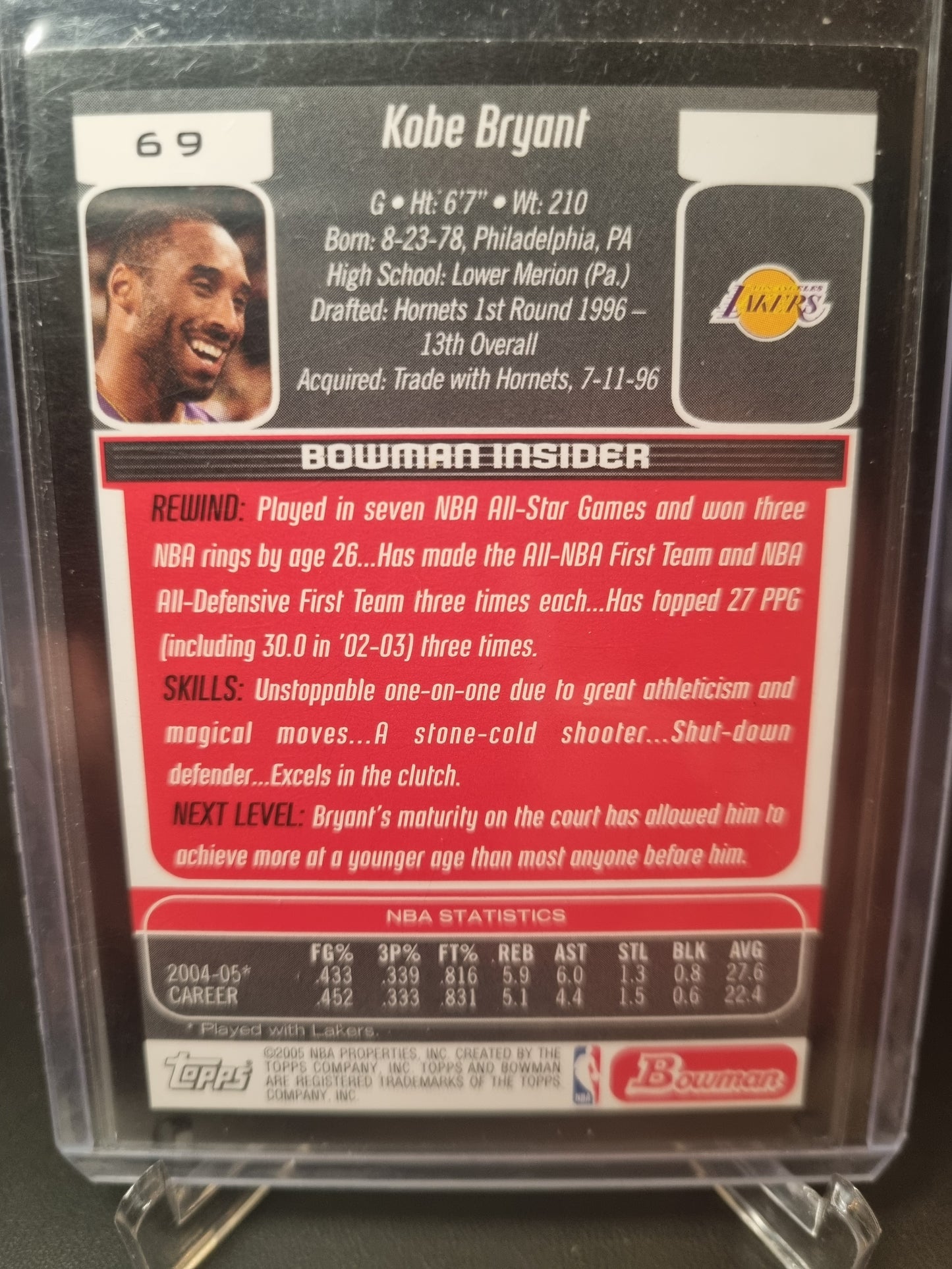 2005 Topps Bowmans Best #69 Kobe Bryant