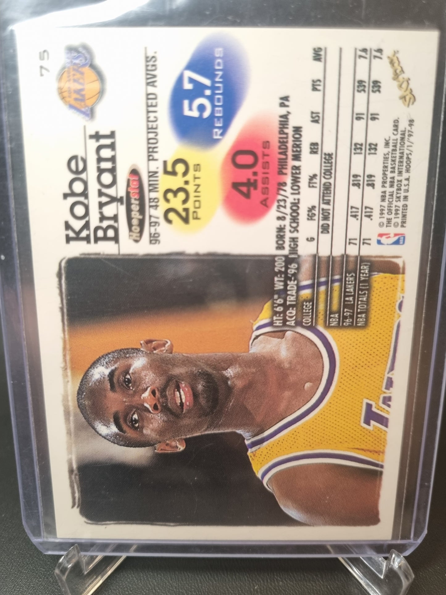 1997 Skybox Hoops #75 Kobe Bryant