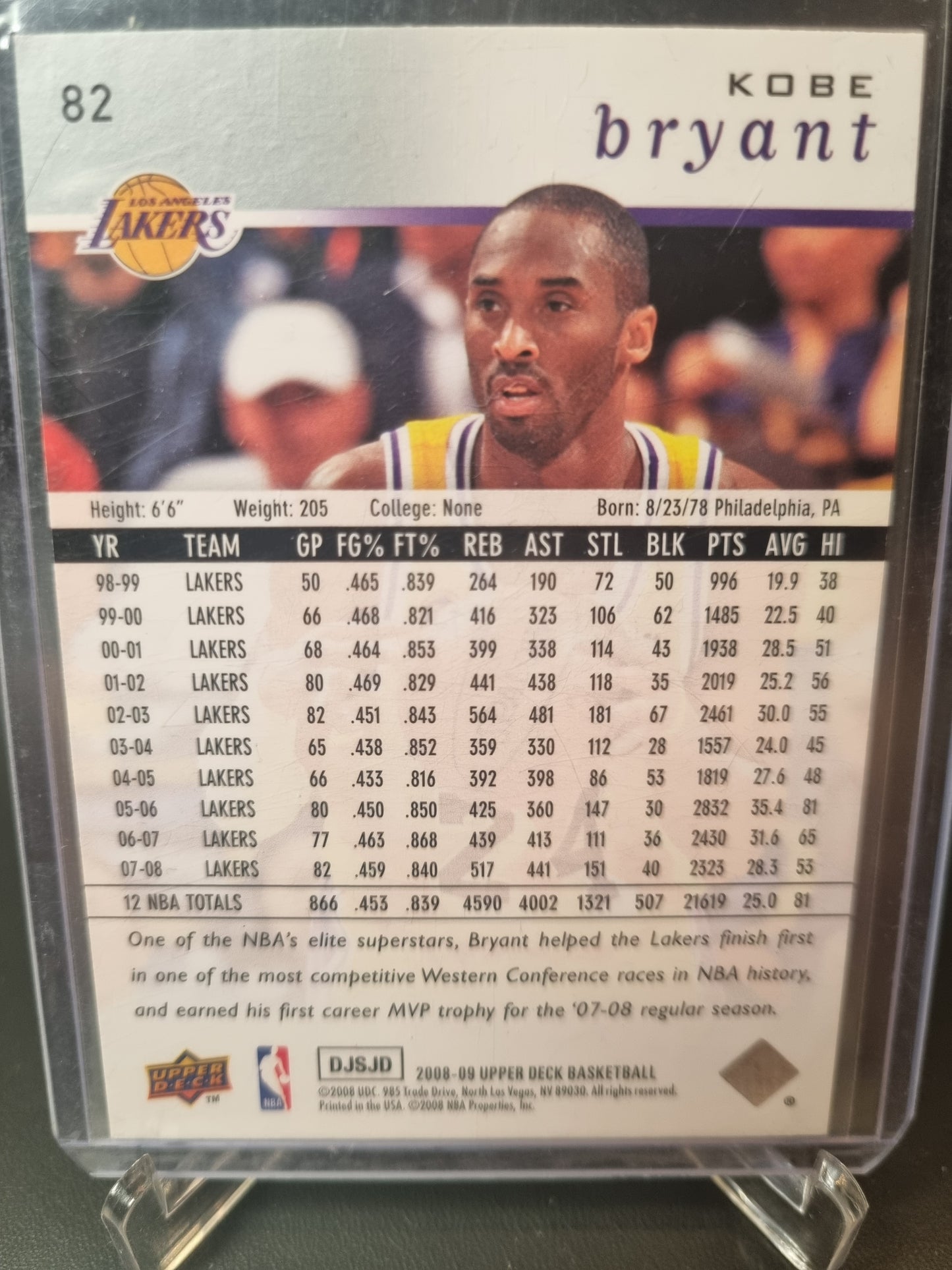 2008-09 Upper Deck #82 Kobe Bryant