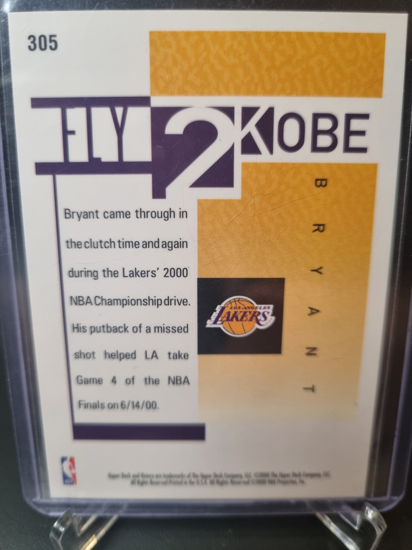 2000 Upper Deck #305 Kobe Bryant Y3K OBE