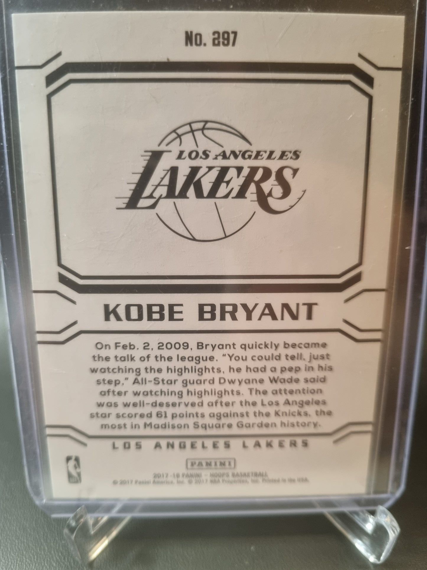 2017-18 Panini Hoops #297 Kobe Bryant