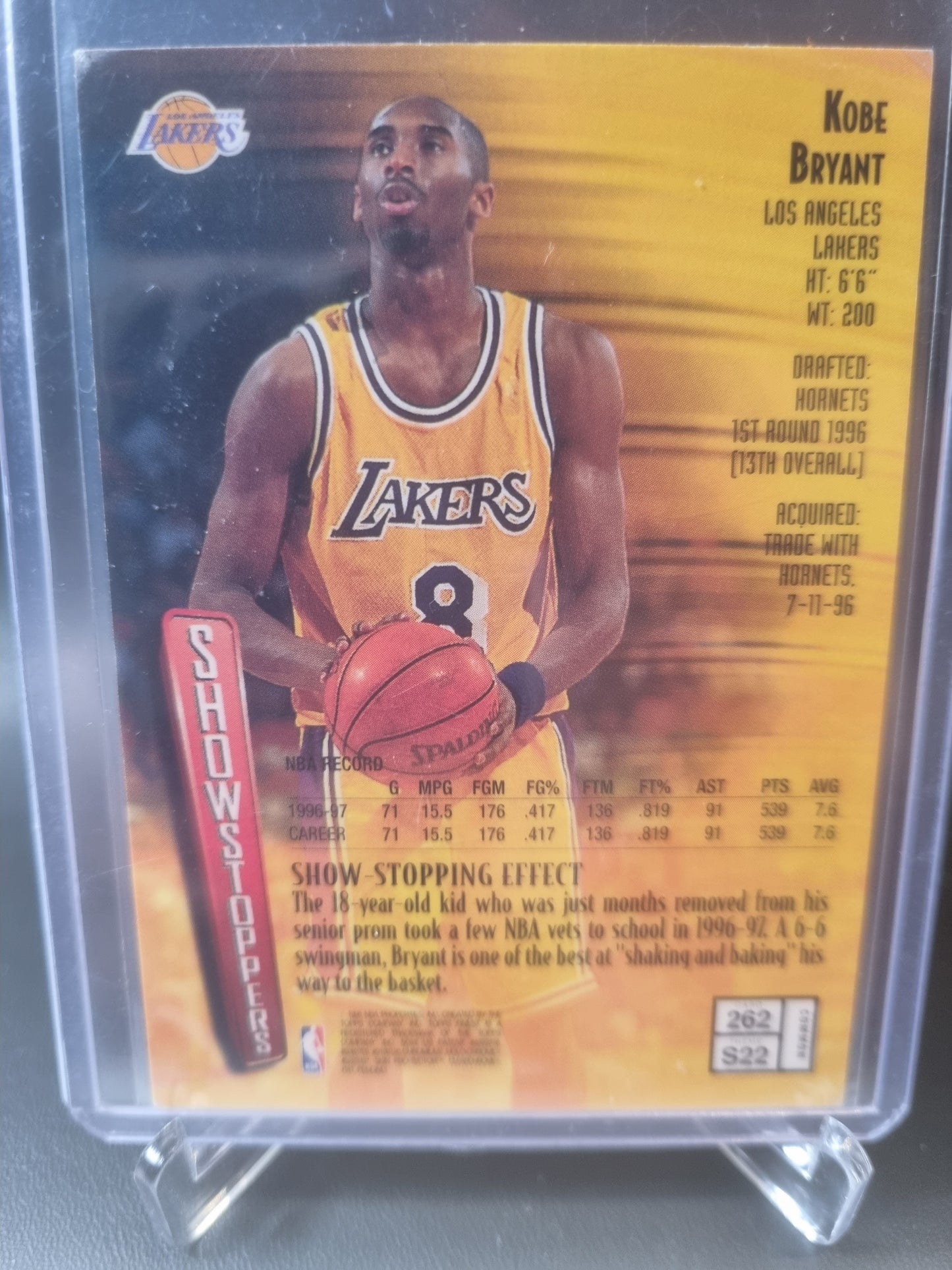 1997-98 Topps Finest #262 Kobe Bryant Show Stoppers Bronze