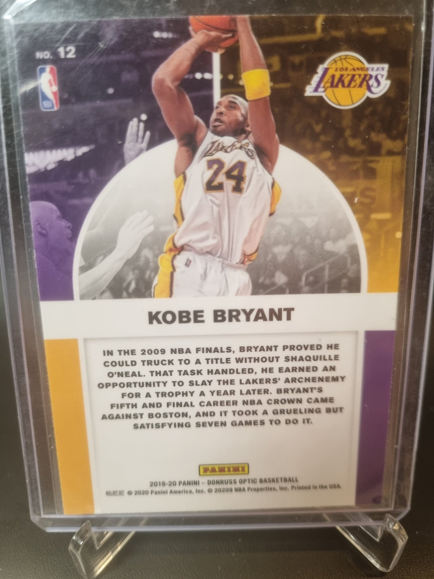 2019-20 Panini Donruss Optic #12 Kobe Bryant Winner Stays