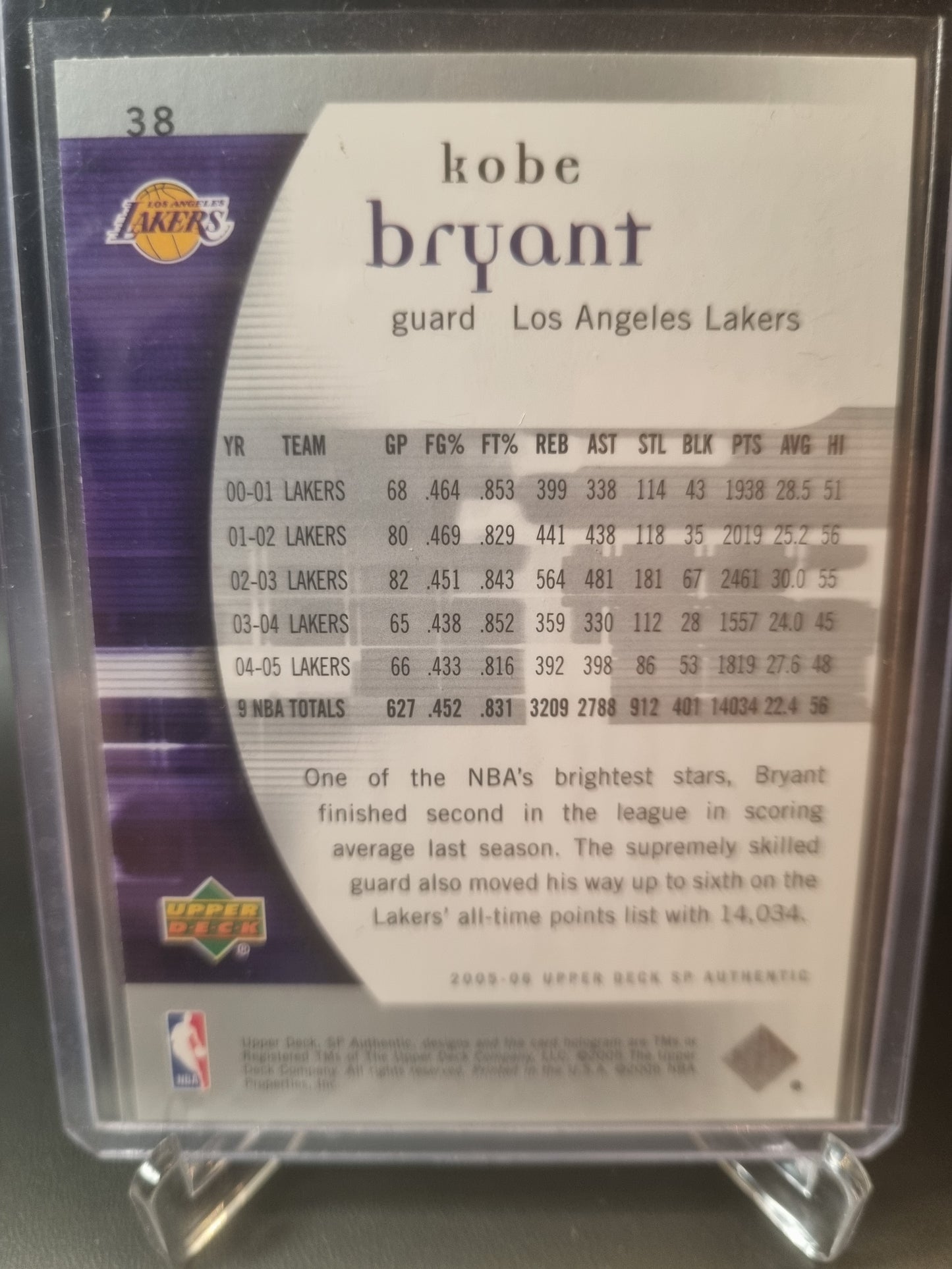 2005 Upper Deck SPX #38 Kobe Bryant