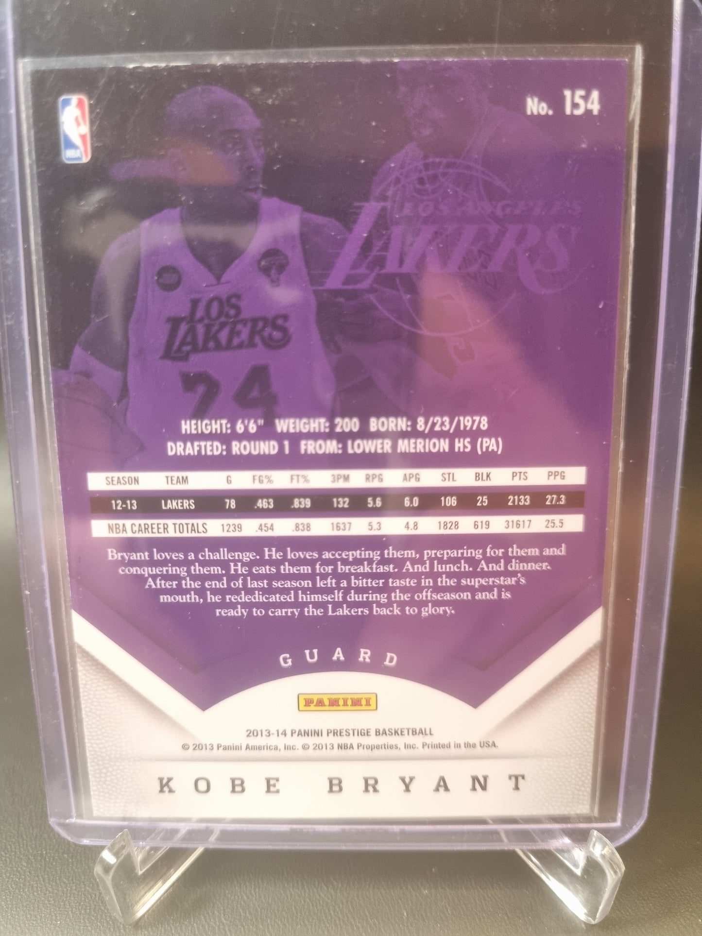 2013-14 Panini Prestige #154 Kobe Bryant