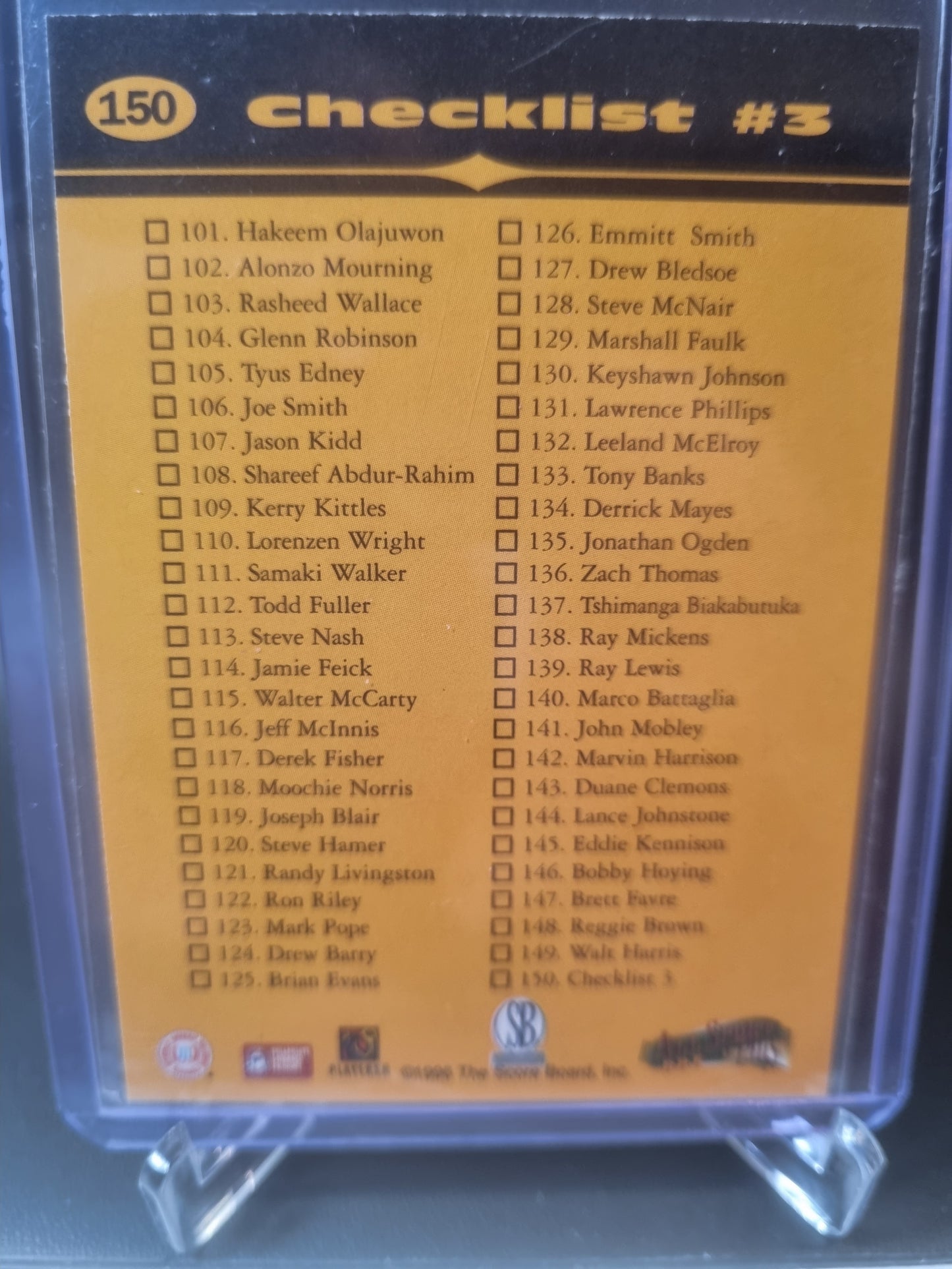 1996 The Score Board #150 Kobe Bryant Rookie Card Checklist