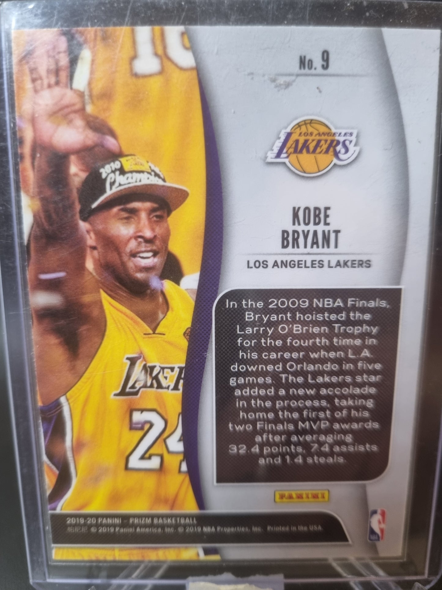 20019-20 Panini Prizm #9 Kobe Bryant NBA Finalist Prizm