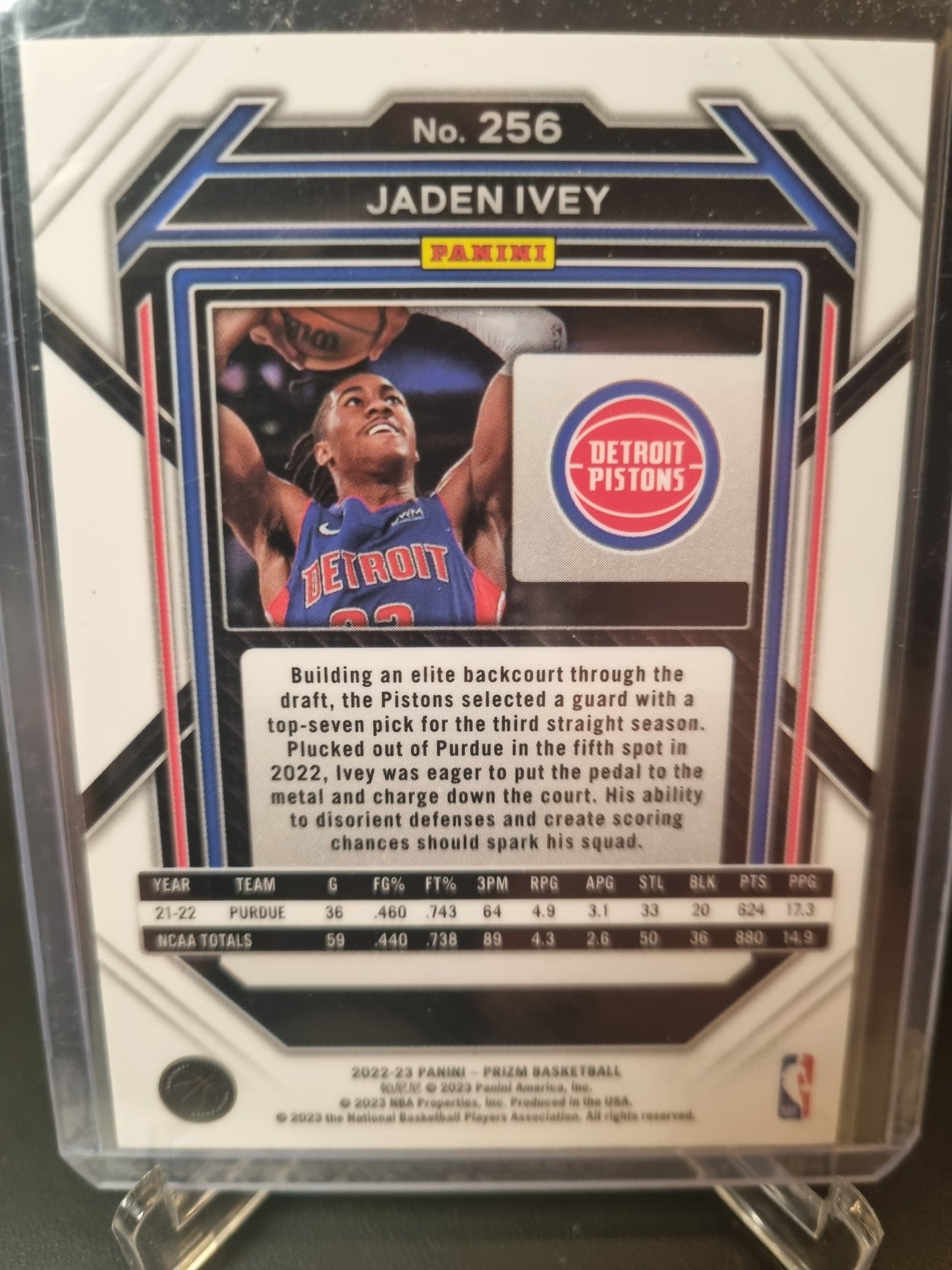 2022-23 Panini Prizm #256 Jaden Ivey Rookie Card