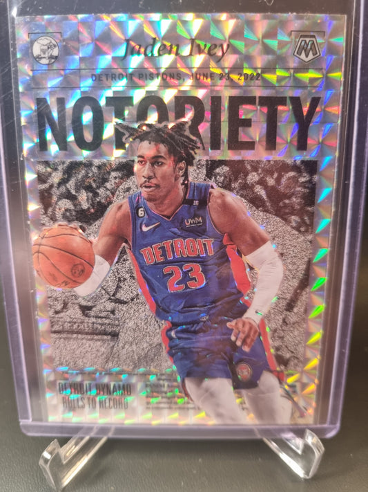 2022-23 Panini Mosaic Notoriety #7 Jaden Ivey Rookie Card Mosaic