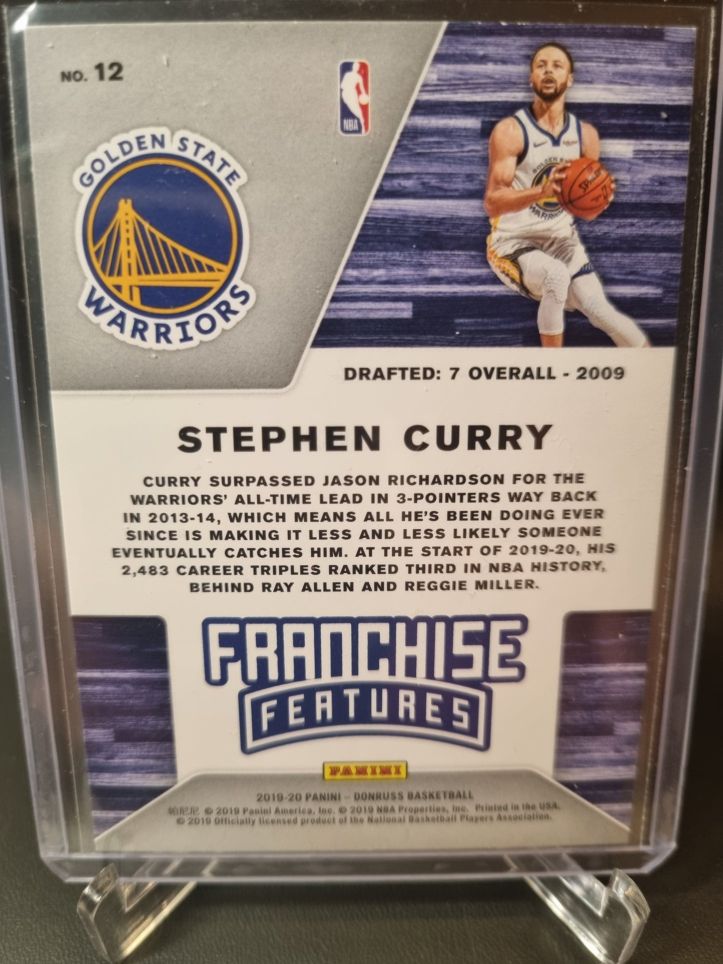 2019-20 Panini Donruss #12 Stephen Curry Franchise Features