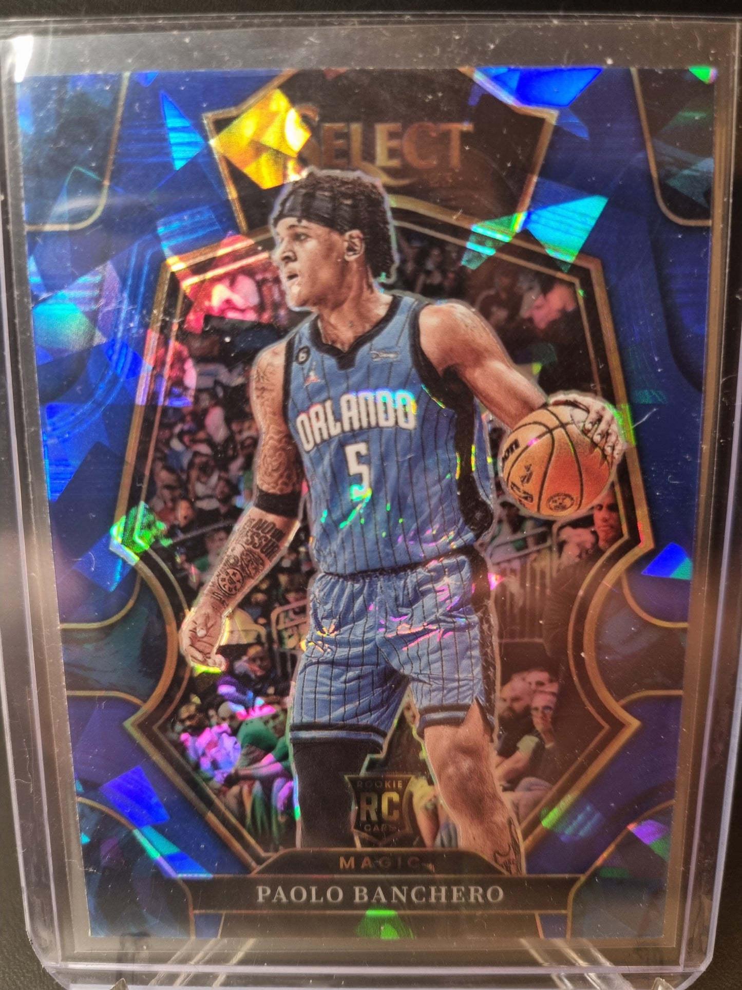 2022-23 Panini Select #169 Paolo Banchero Blue Cracked Ice Prizm