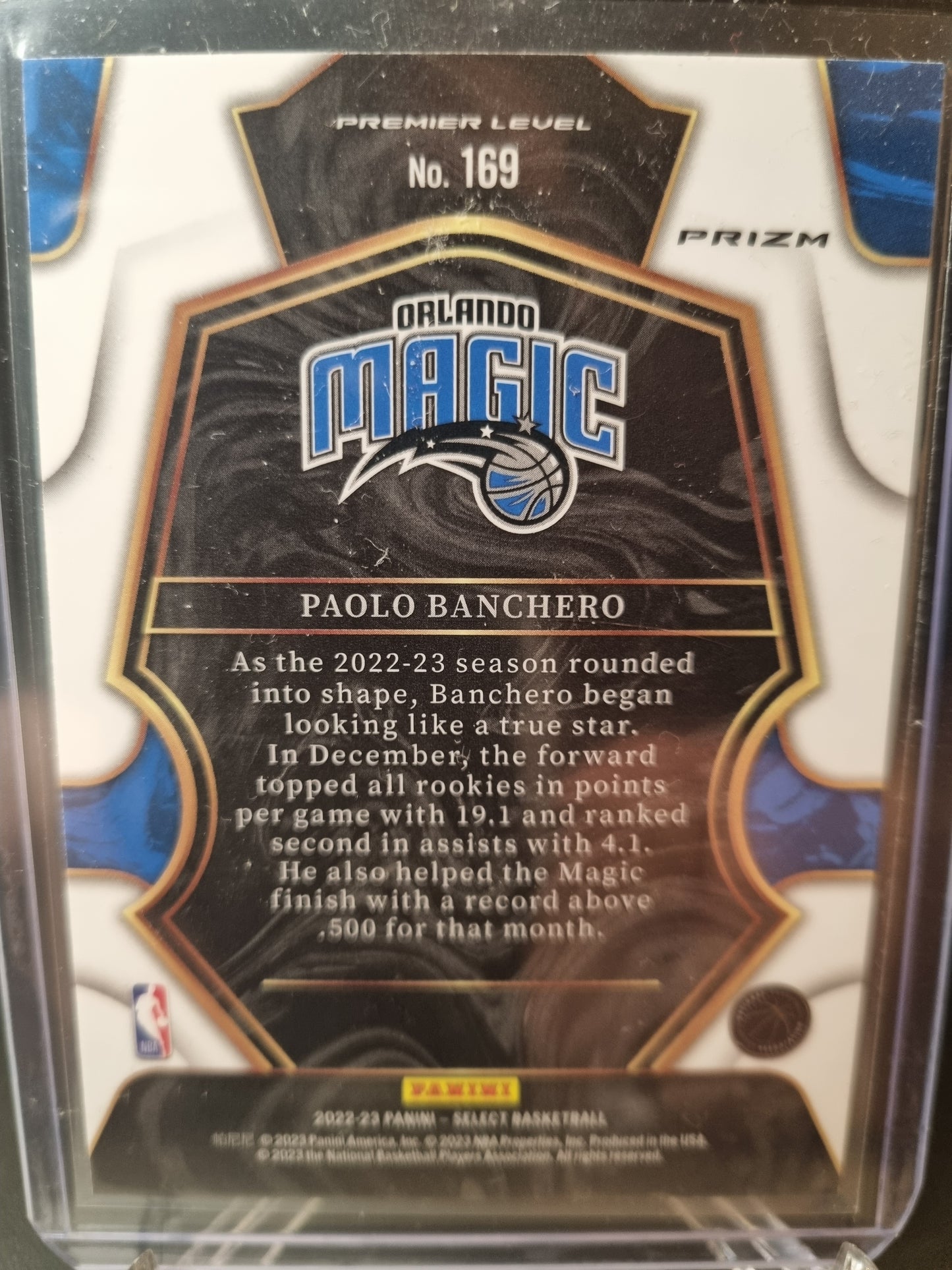 2022-23 Panini Select #169 Paolo Banchero Blue Cracked Ice Prizm