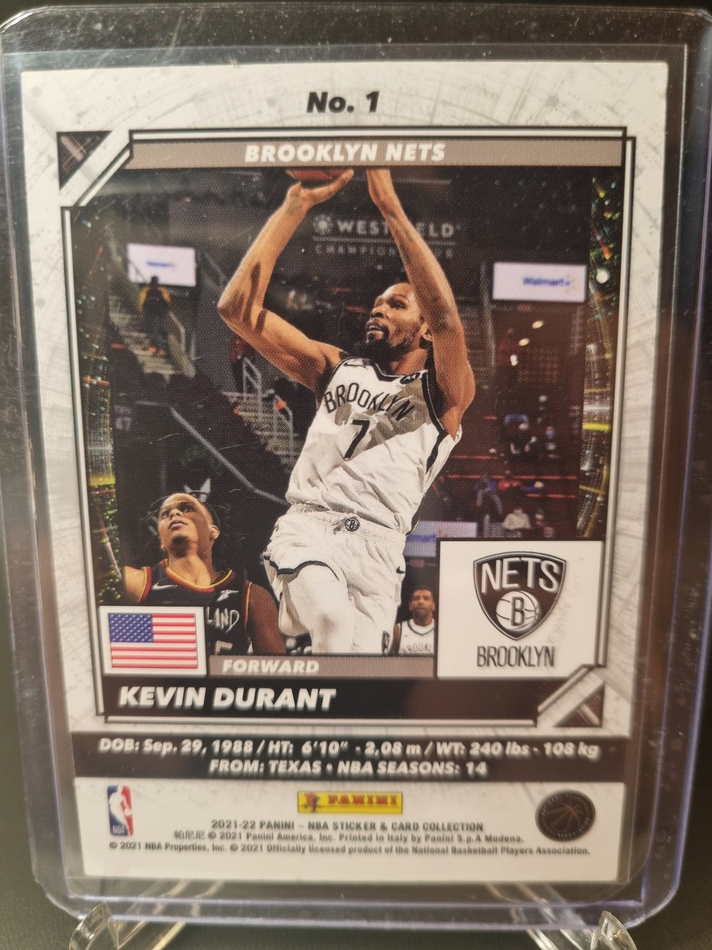 2021-22 Panini NBA Sticker And Card Collection #1 Kevin Durant