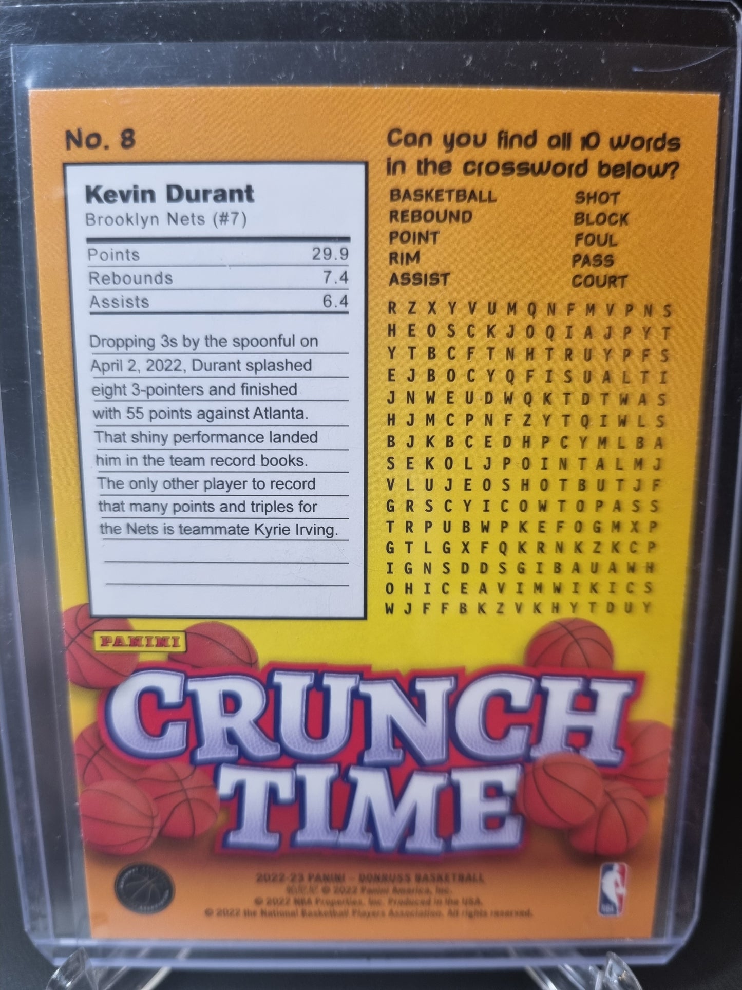 2022-23 Panini Donruss #8 Kevin Durant Crunch Time