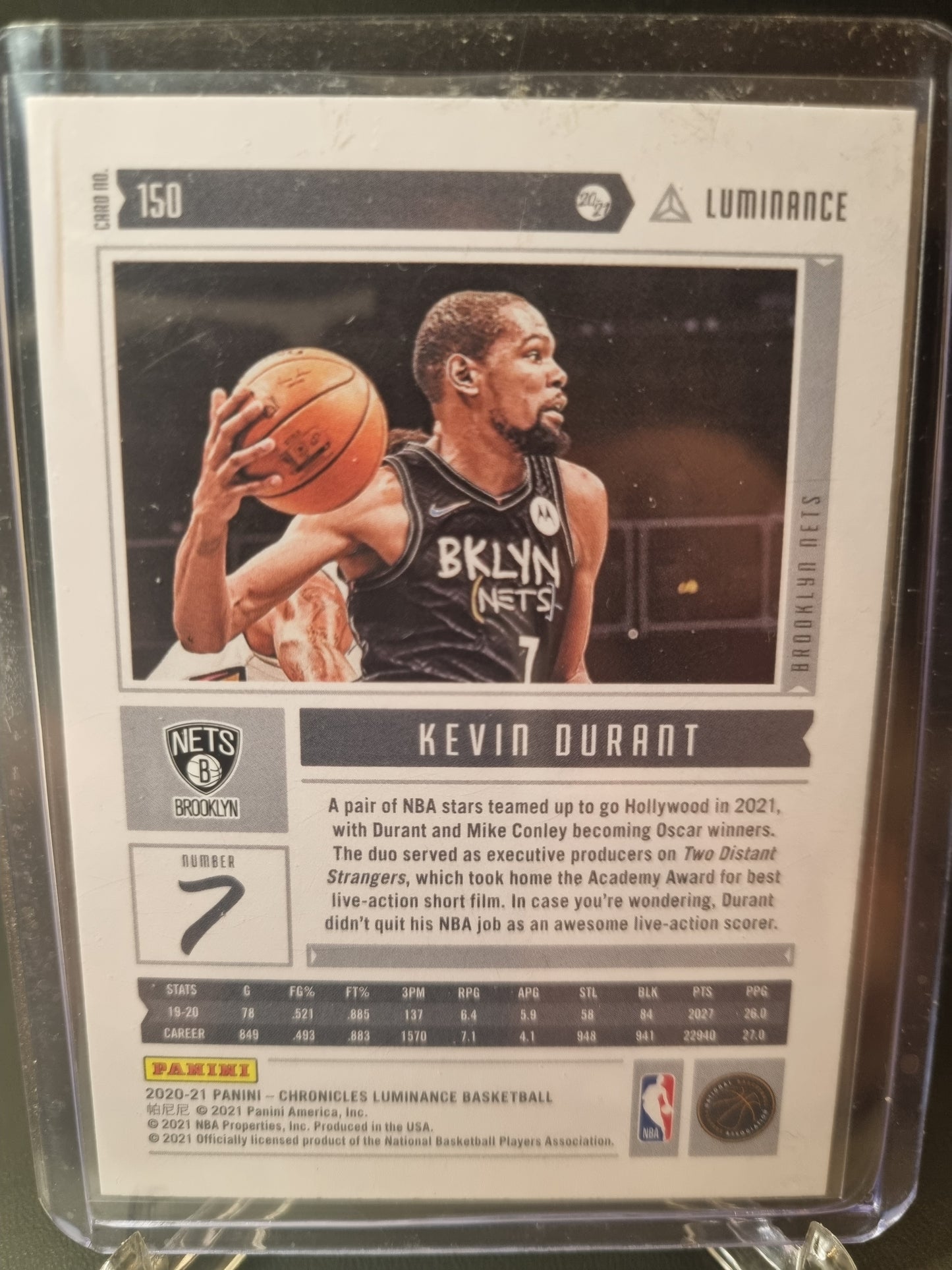 2020-21 Panini Chronicles Luminance #150 Kevin Durant