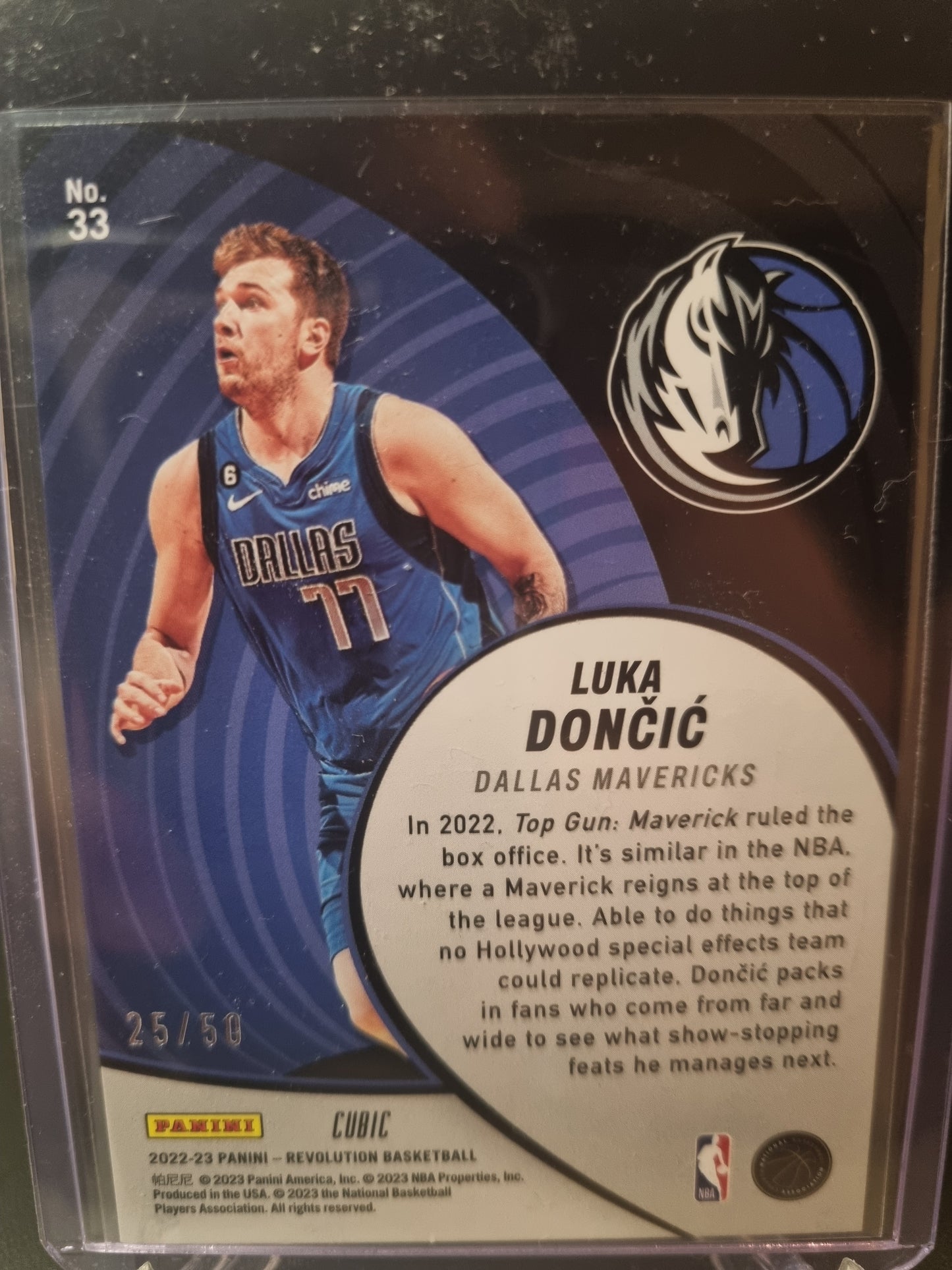 2022-23 Panini Revolution #33 Luka Doncic Vortex Cubic 25/50