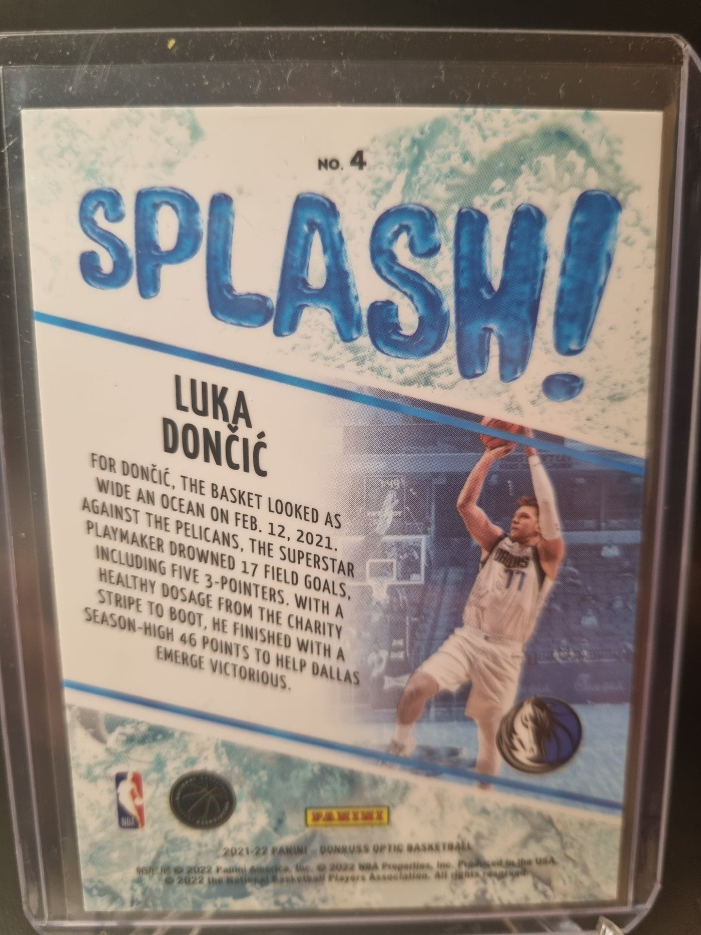 2021-22 Panini Donruss Optic #4 Luka Doncic Splash