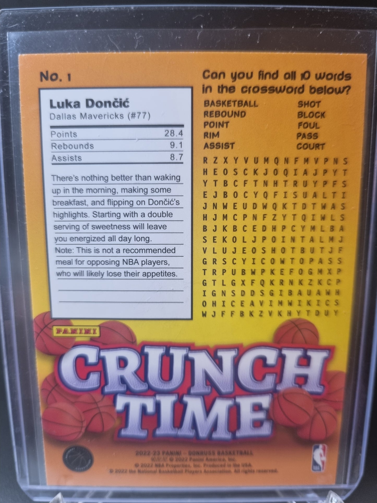 2022-23 Panini Donruss #1 Luka Doncic Crunch Time