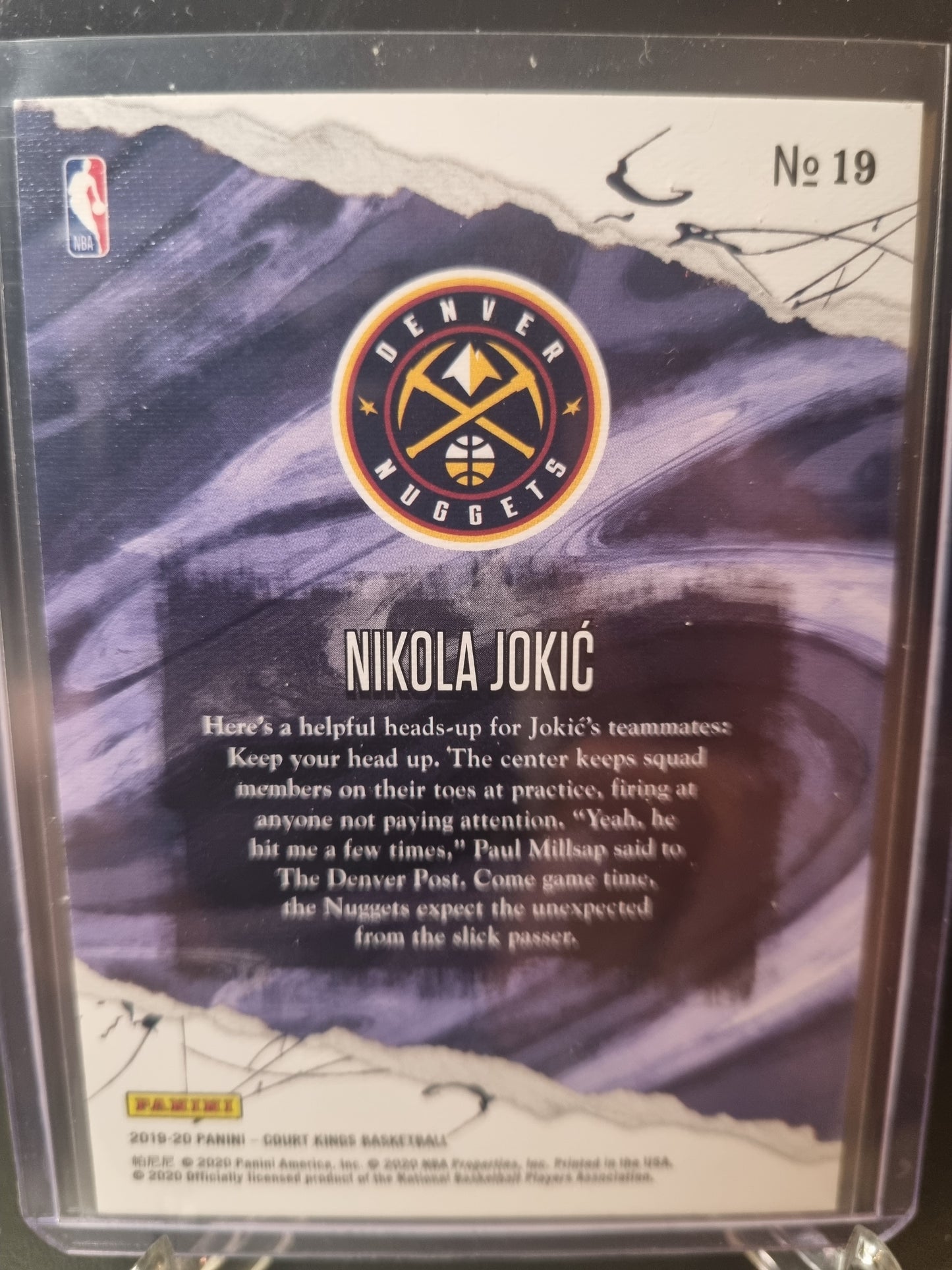 2019-20 Panini Court Kings #19 Nikola Jokic