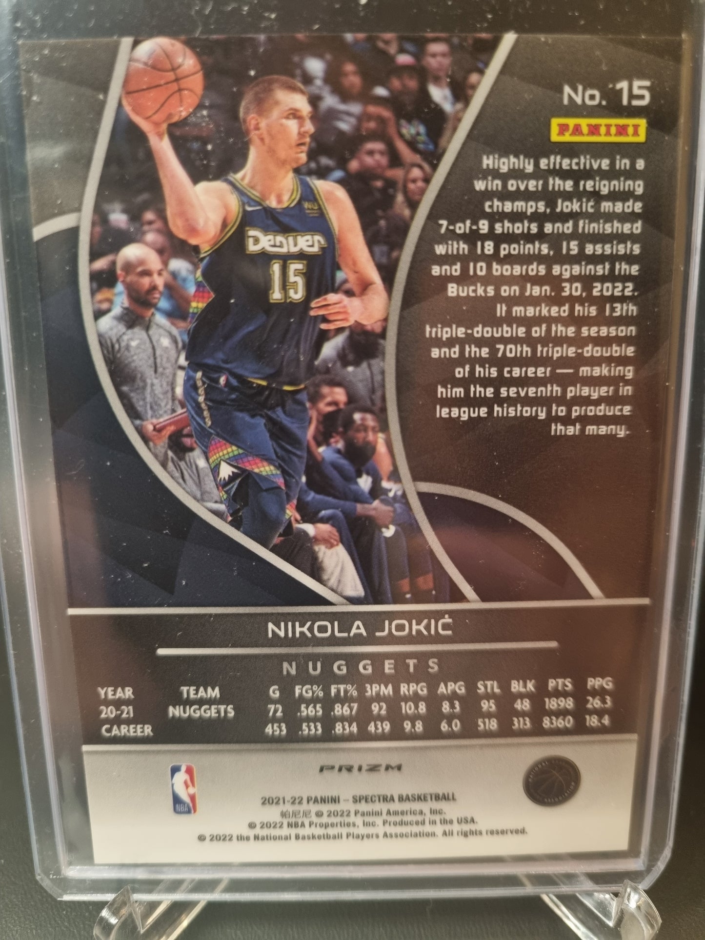 2019-20 Panini Court  #15 Nikola Jokic Red Prizm