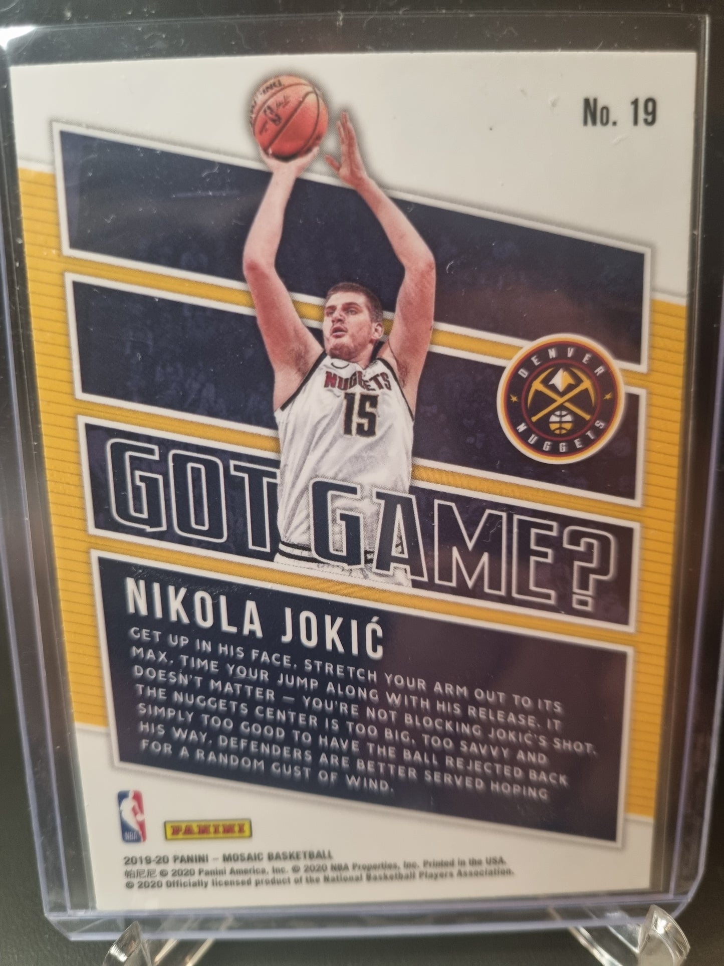 2019-20 Panini Mosaic #19 Nikola Jokic Got Game