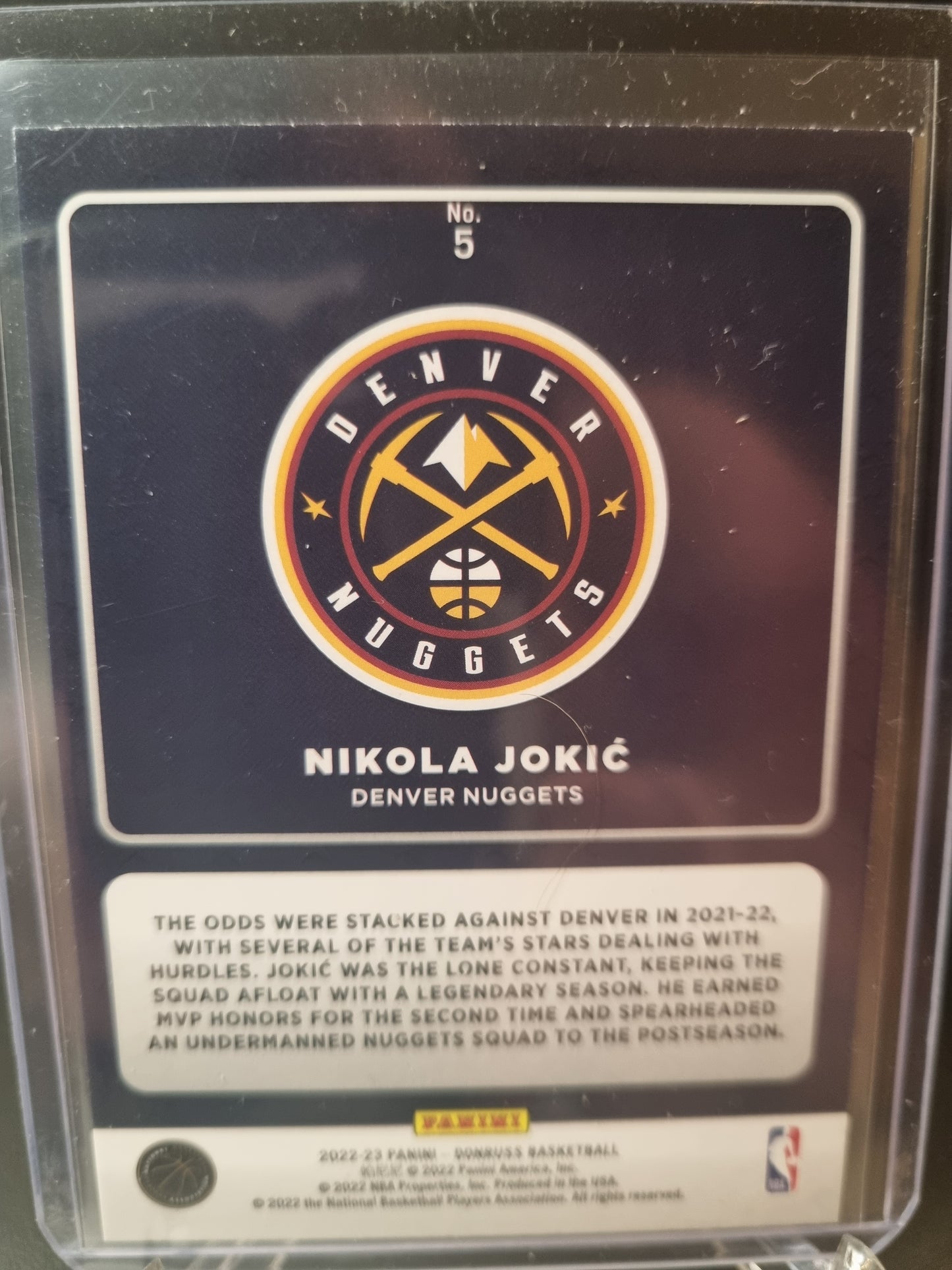 2022-23 Panini Donruss #5 Nikola Jokic Production Line