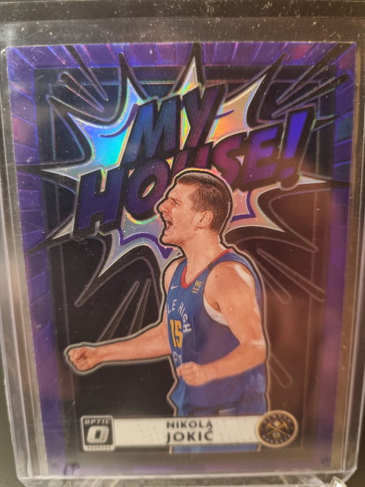 2020-21 Panini Donruss Optic #9 Nikola Jokic My House Purple Prizm