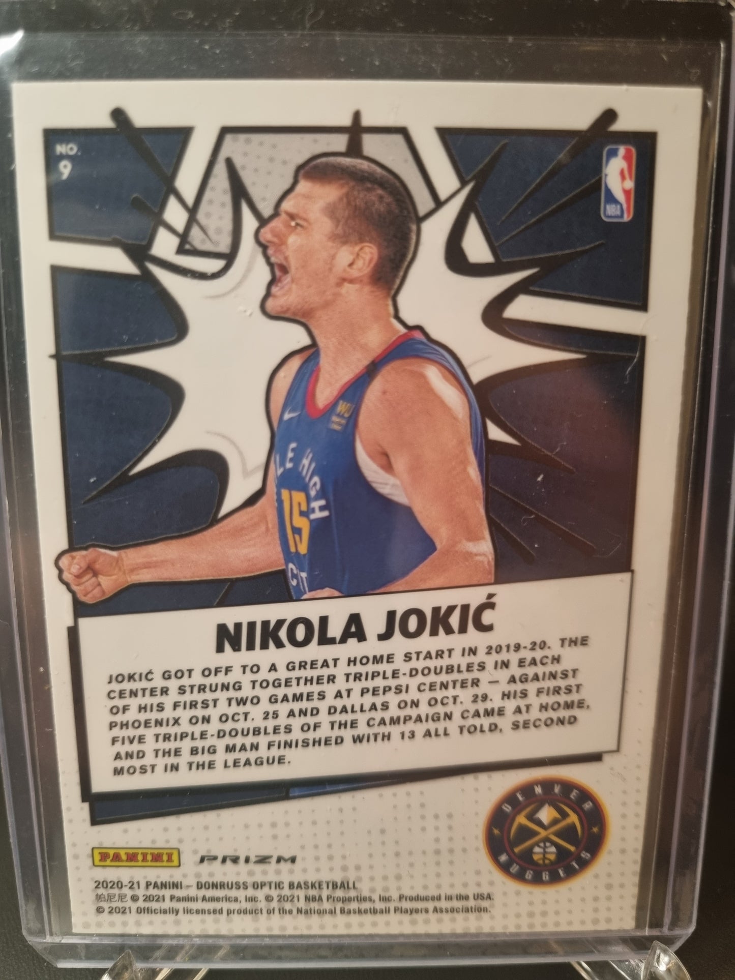 2020-21 Panini Donruss Optic #9 Nikola Jokic My House Purple Prizm