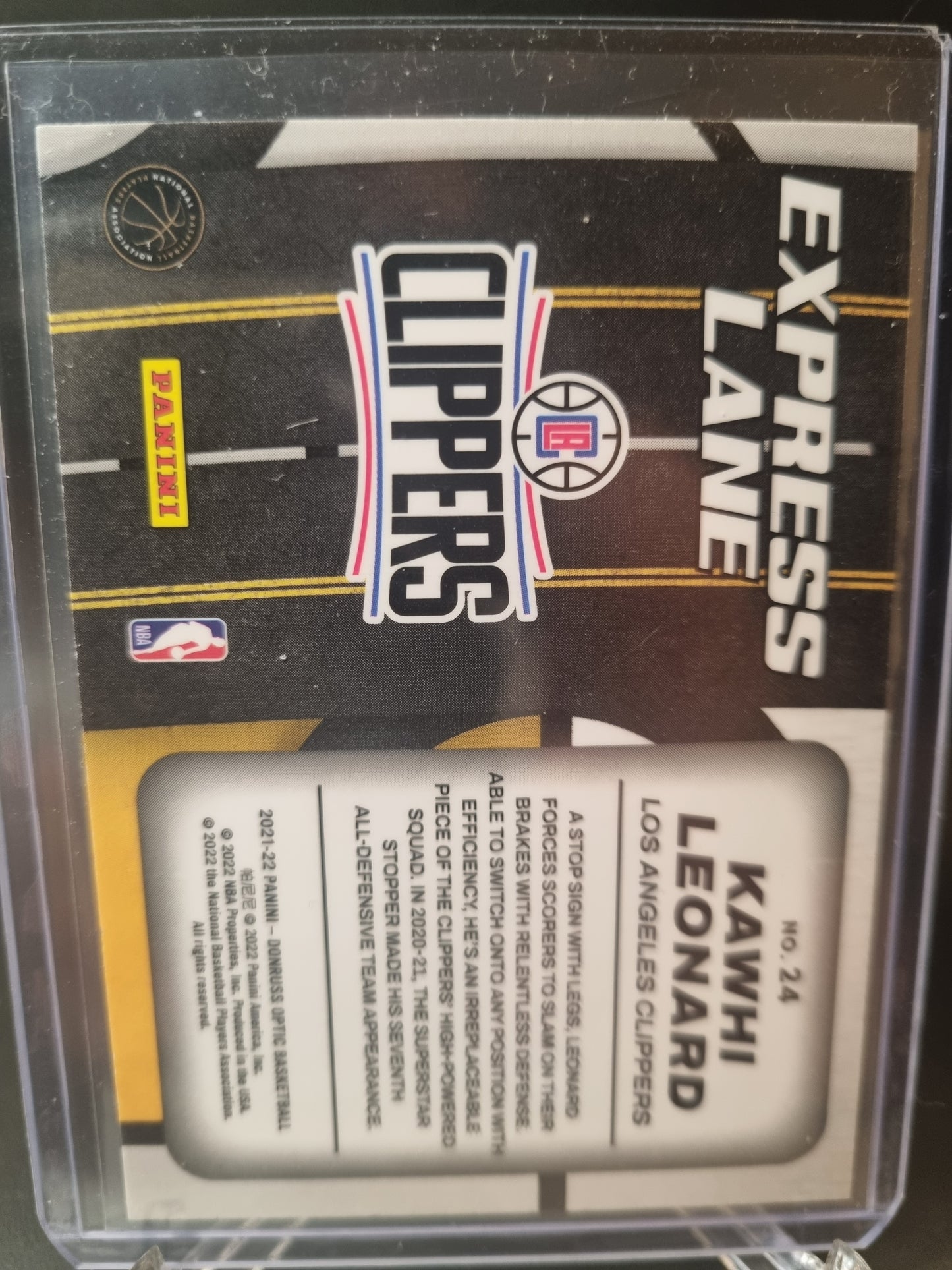 2021-22 Panini Donruss Optic #24 Kawhi Leonard Express Lane