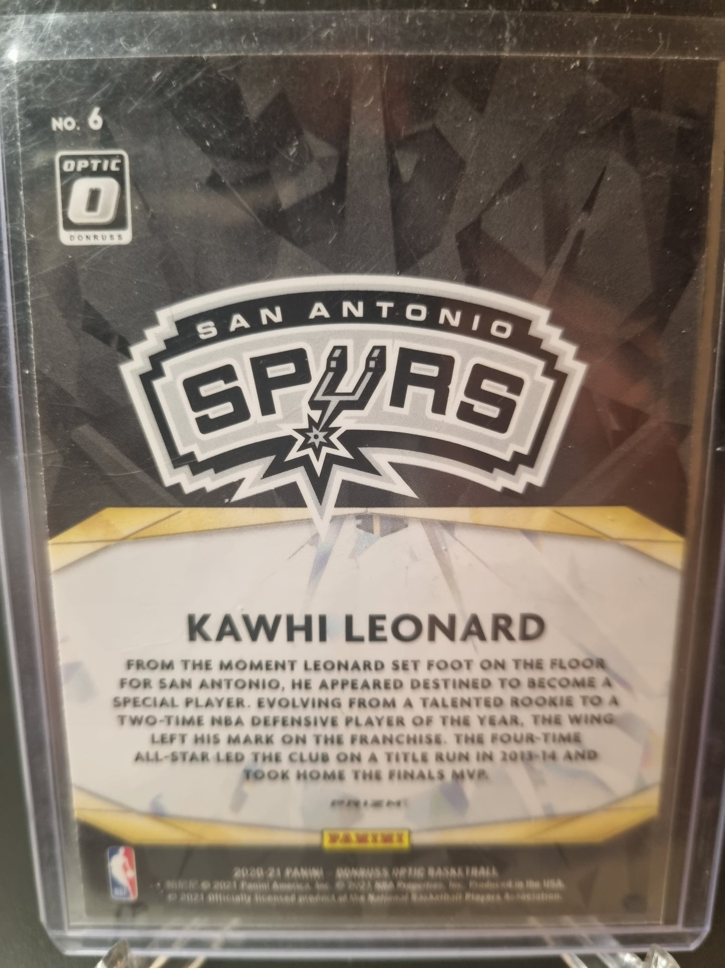 2020-21 Panini Donruss Optic #6 Kawhi Leonard Winner Stays Purple Prizm