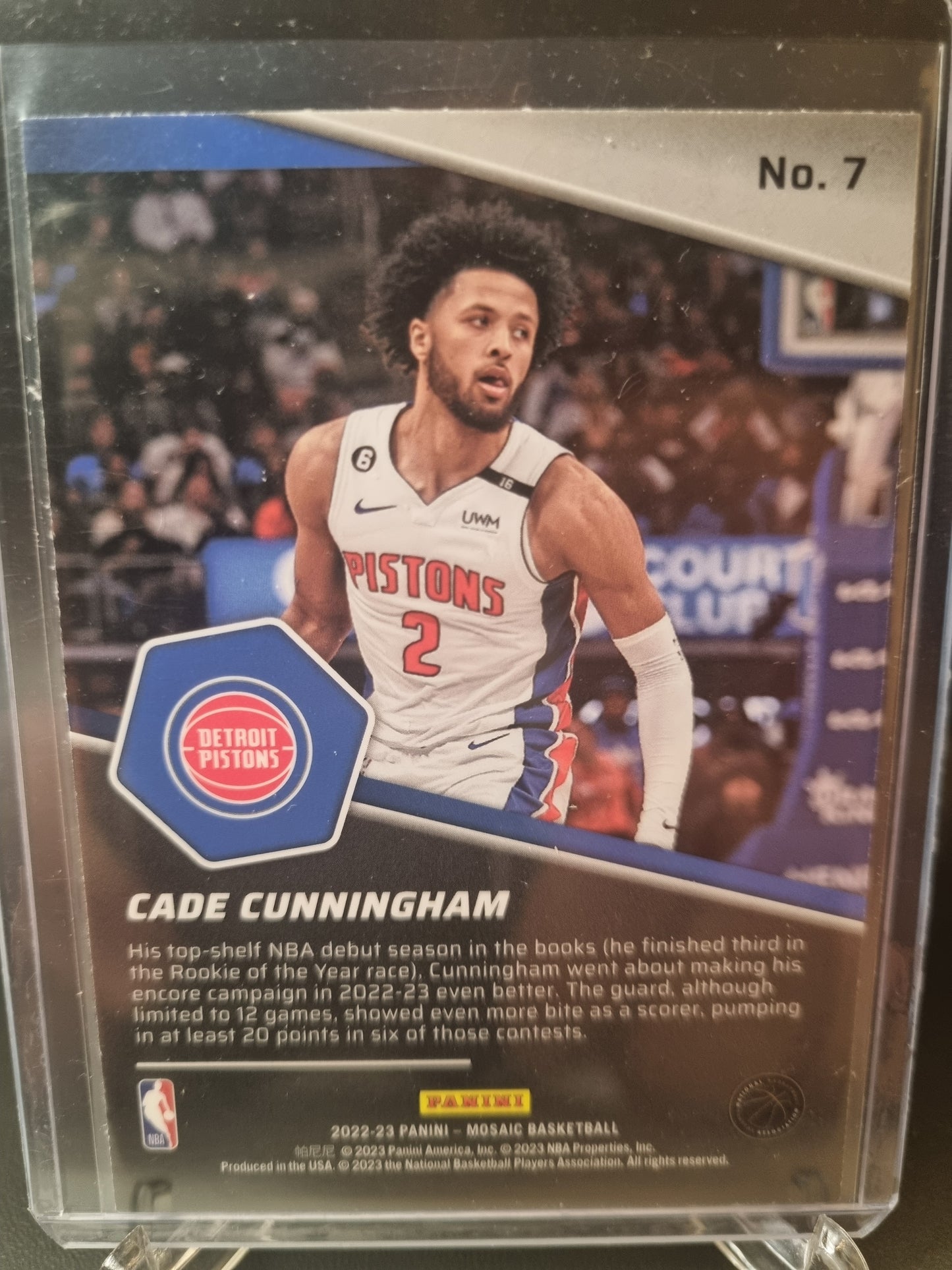 2022-23 Panini Mosaic #7 Cade Cunningham Breakaway