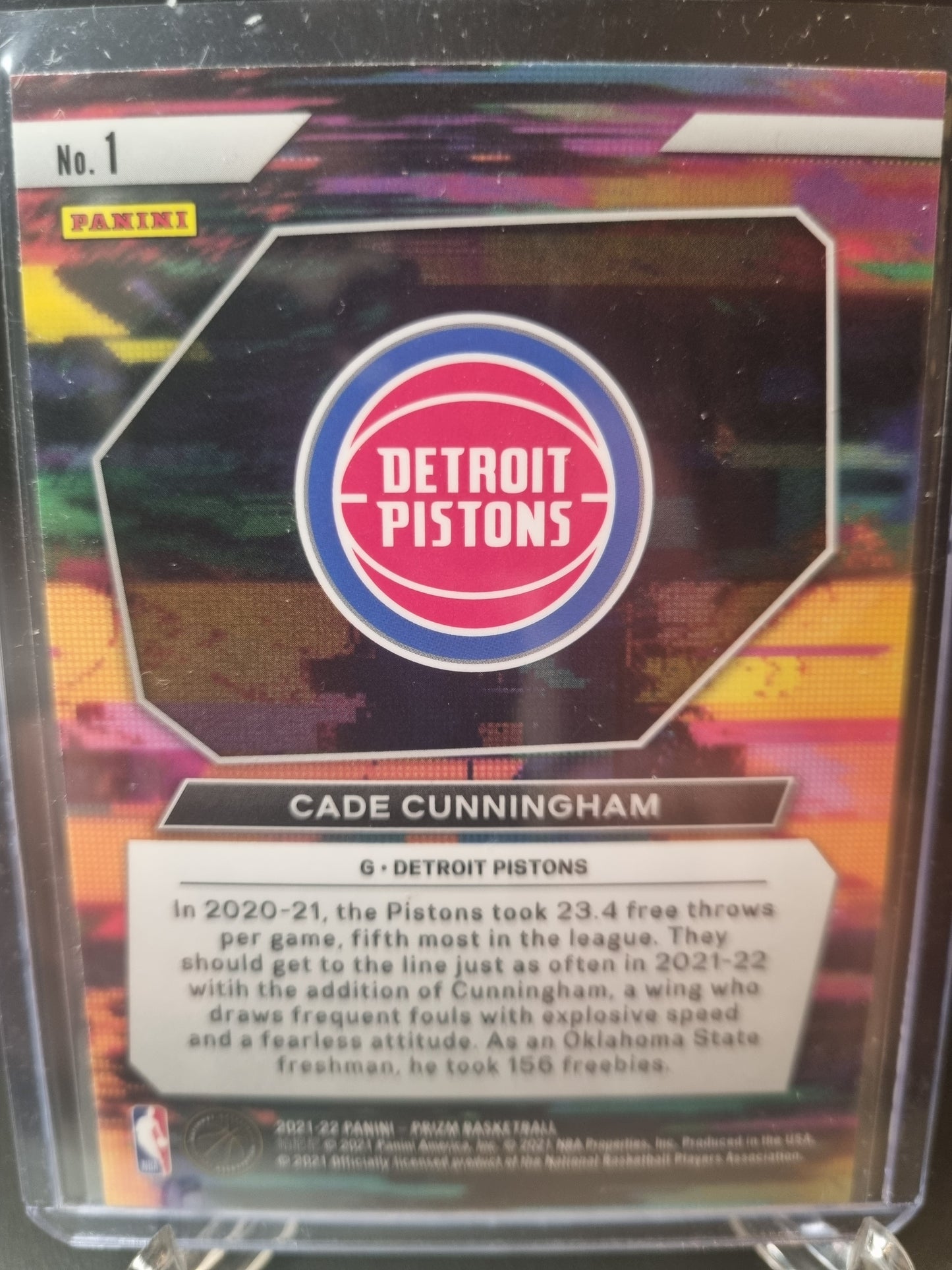 2021-22 Panini Prizm #1 Cade Cunningham Rookie Card Instant Impact