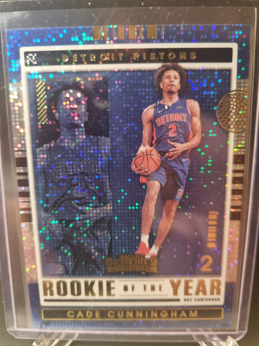 2021-22 Panini Contenders #1 Cade Cunningham Rookie Card Rookie Of The Year